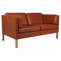 Børge Mogensen Zweisitzer-Sofa, Modell 2442, neu gepolstert