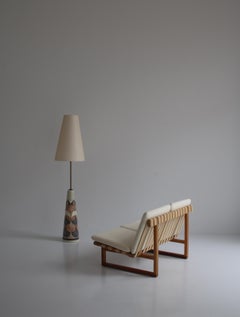 Børge Mogensen Sofá de dos plazas "Modelo 211" de roble para Fredericia Stolefabrik, 1956