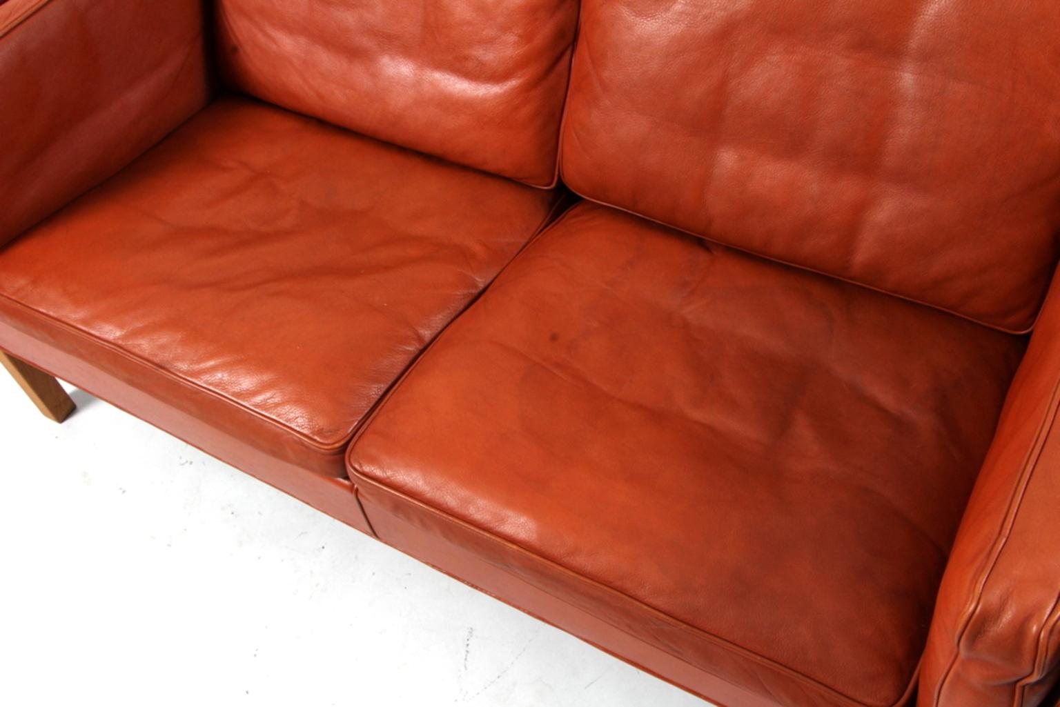 Leather Børge Mogensen Two-Seat Sofa