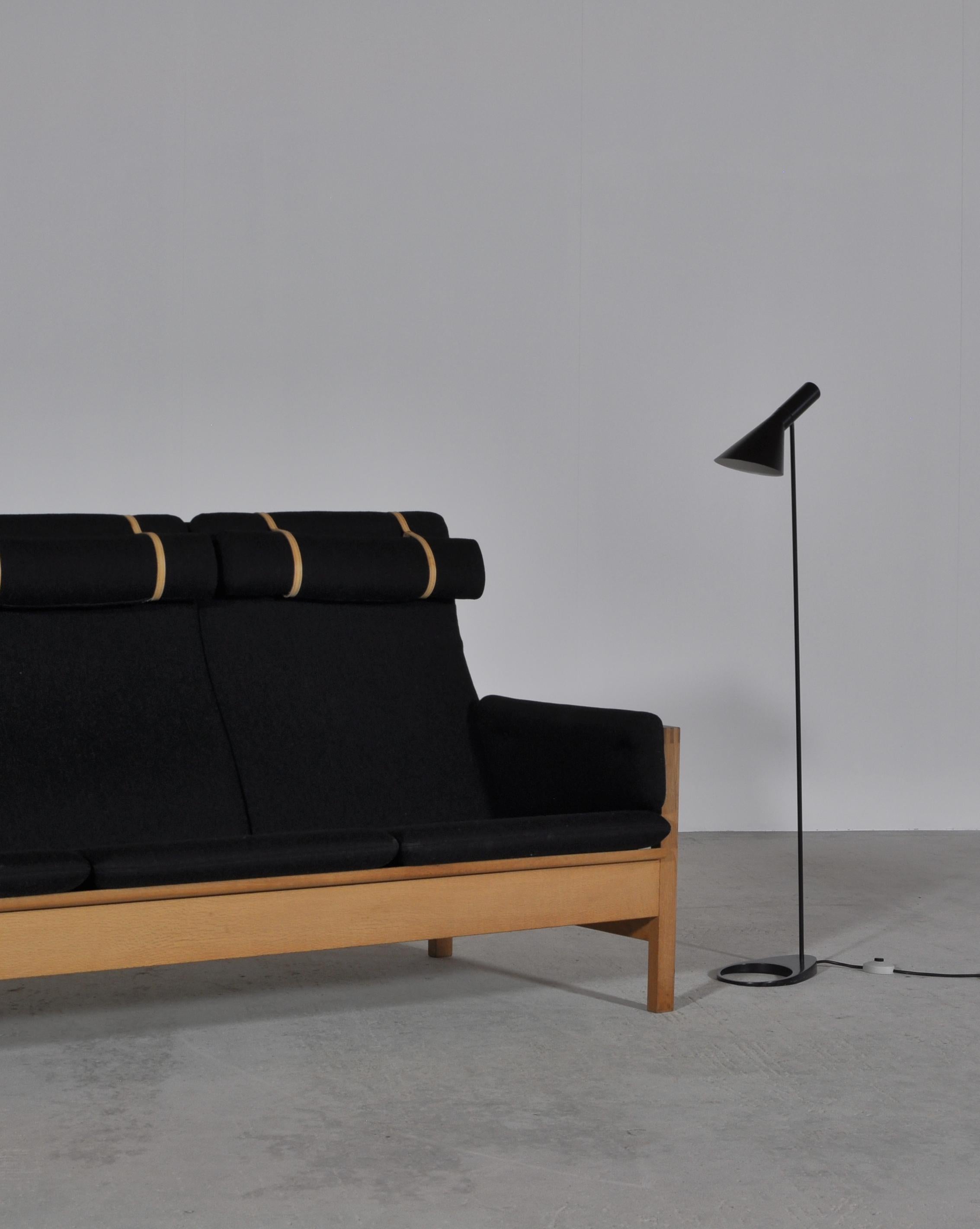 Børge Mogensen Vintage 3-Seat Oak Sofa Model 