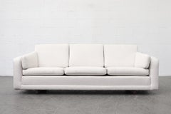 Børge Mogensen White Large 3-Seat Sofa Model #205