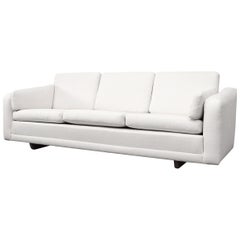 Børge Mogensen White Large 3-Seat Sofa Model #205