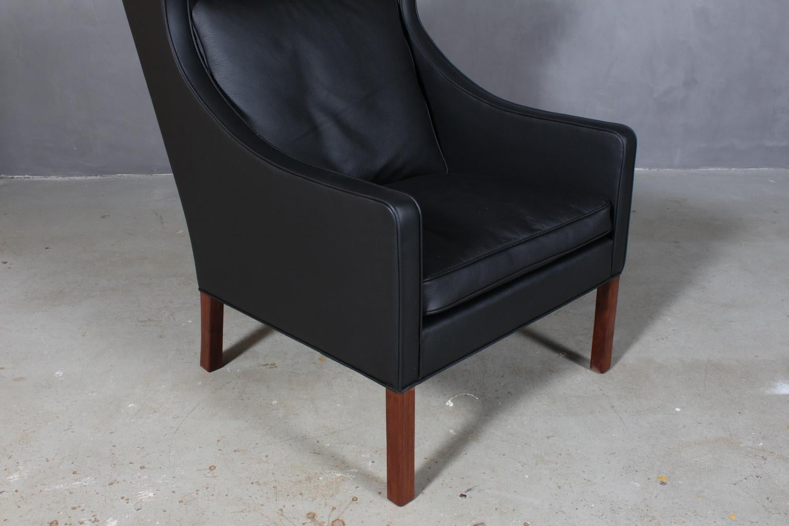 Mid-20th Century Børge Mogensen Wingback Chair and Ottoman