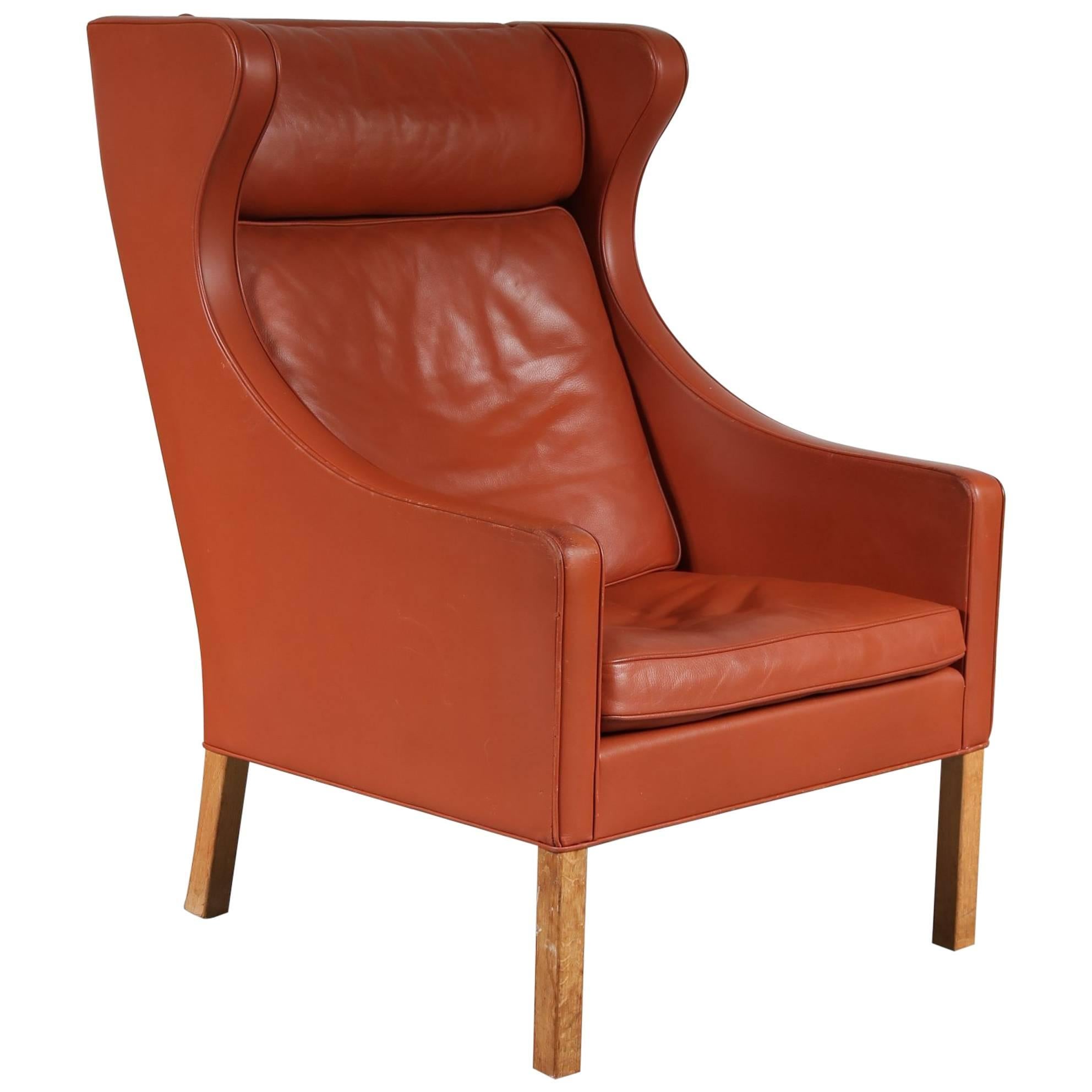 Børge Mogensen Wingback Chair for Fredericia, Denmark, 1960