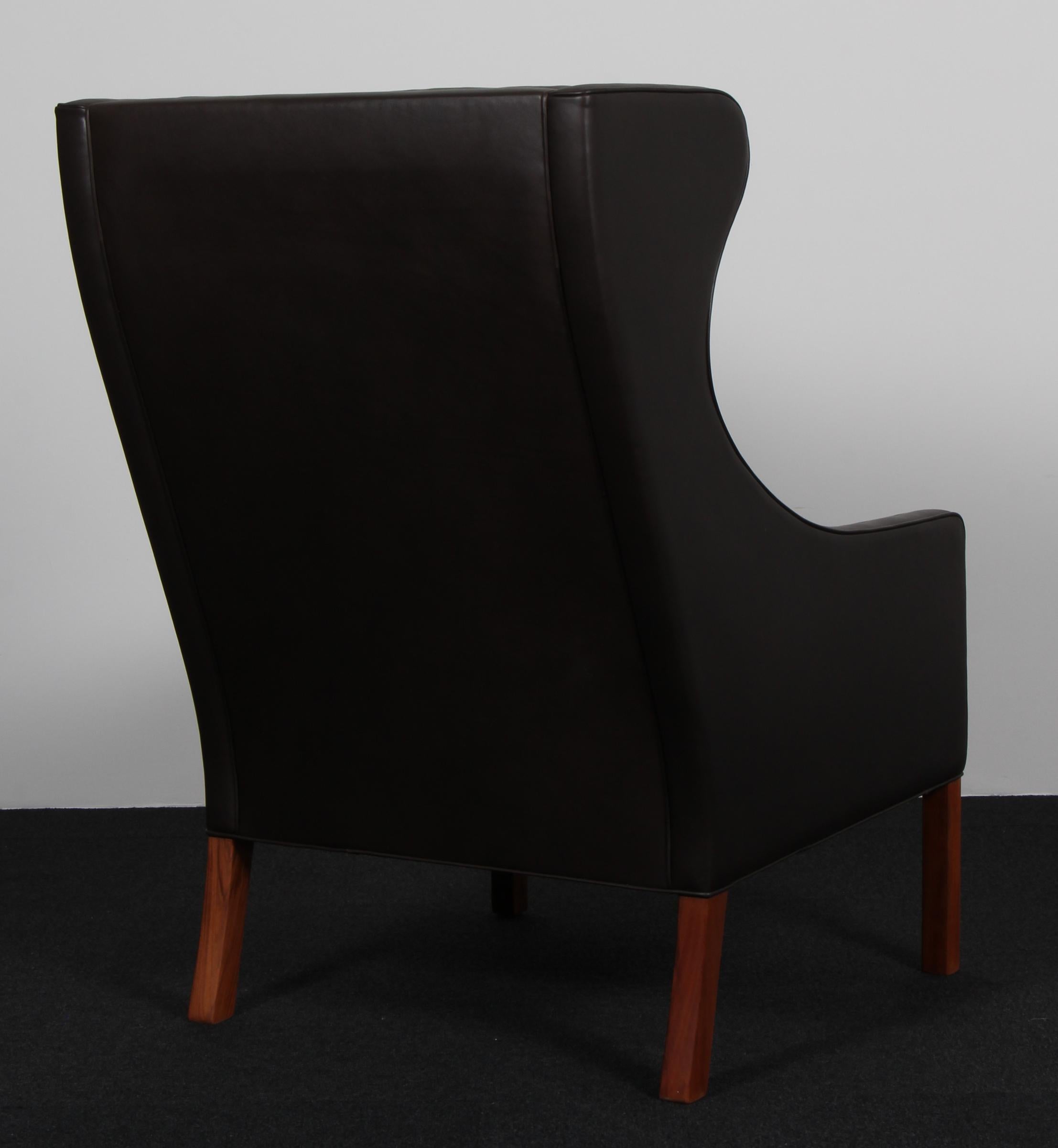 Metà XX secolo Sedia Wingback Børge Mogensen in vendita
