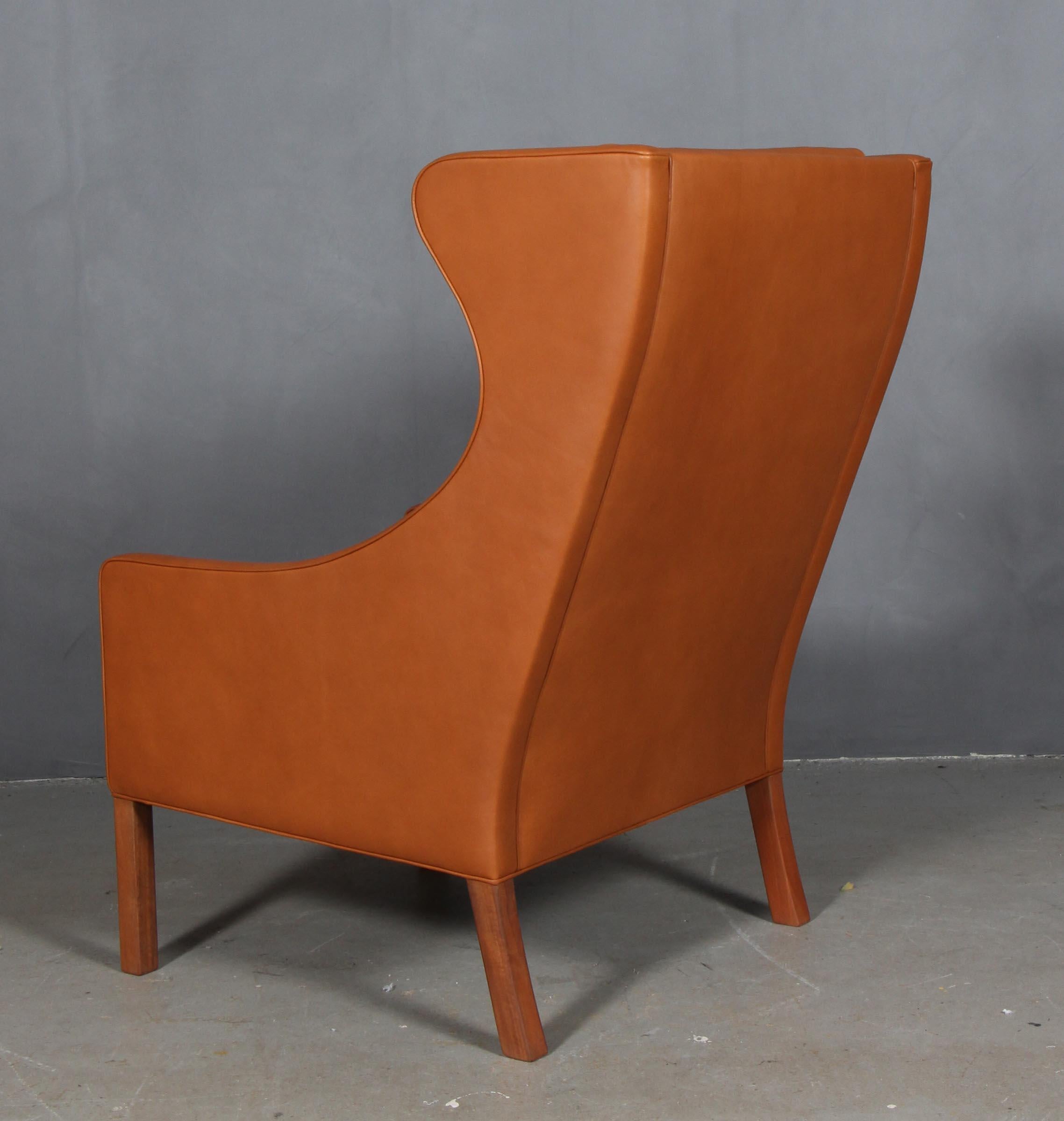Leather Børge Mogensen Wingback Chair For Sale