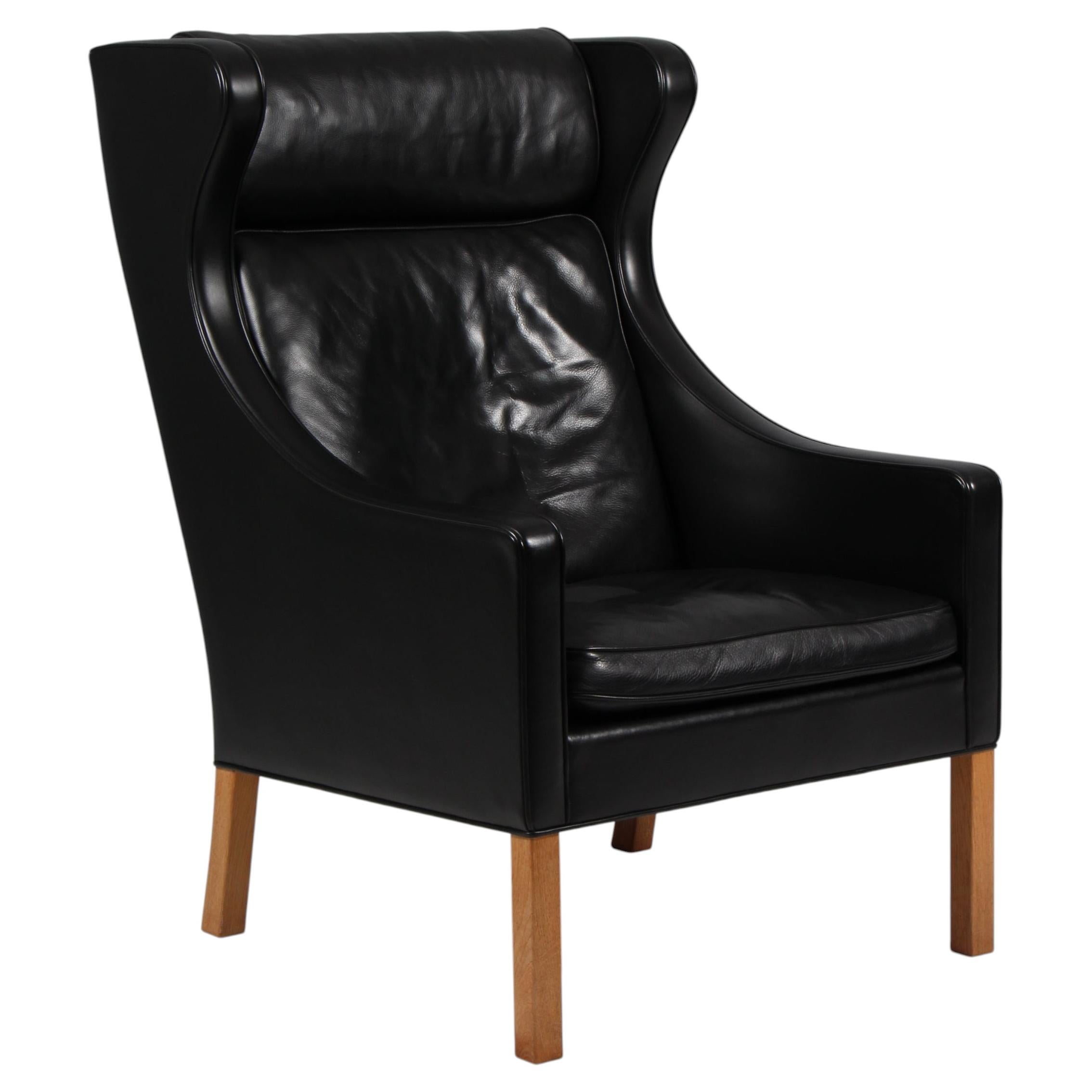 Silla con respaldo Børge Mogensen, modelo 2204. Piel original en venta