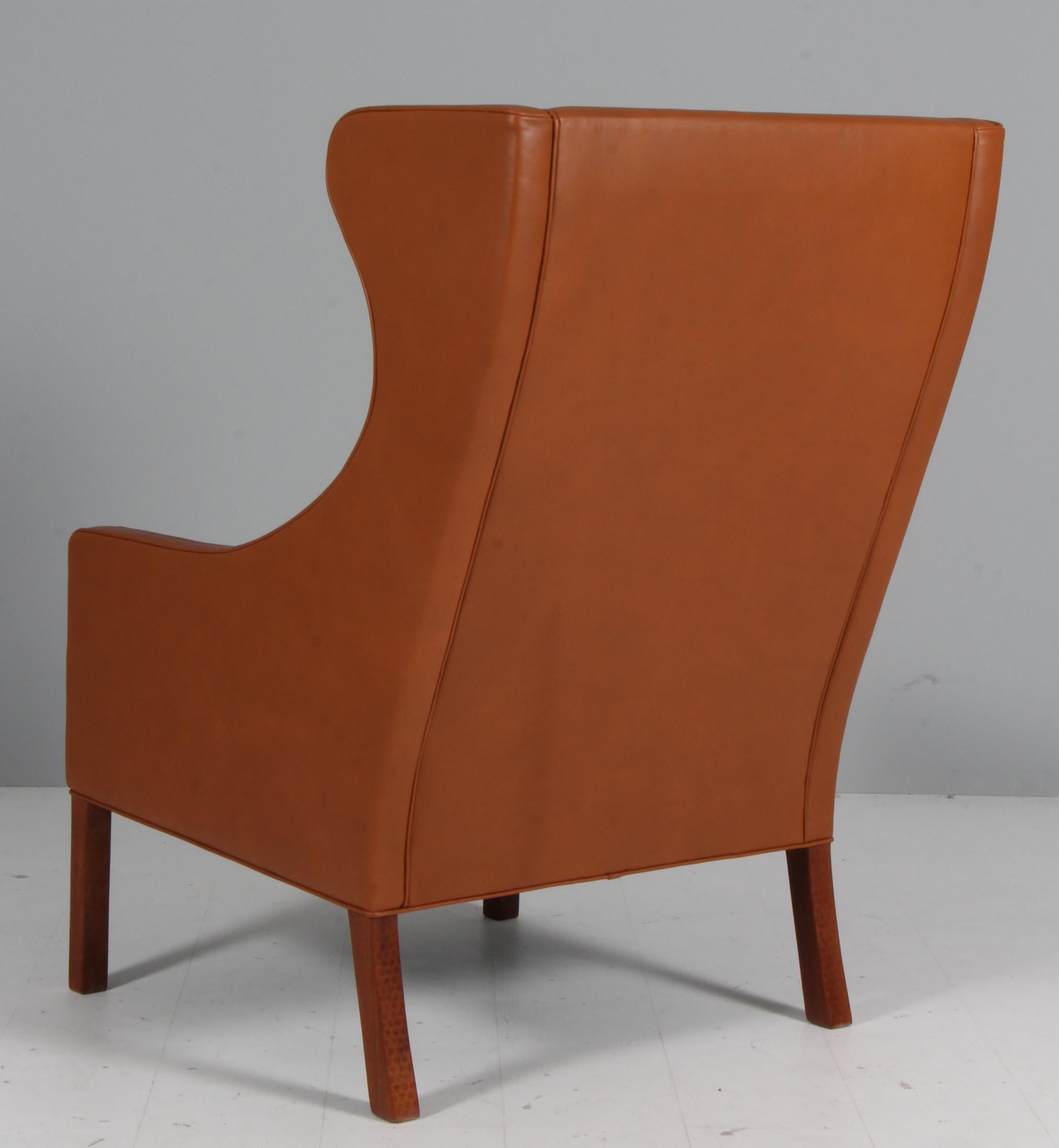 Børge Mogensen Wingback Chair with Ottoman For Sale 3