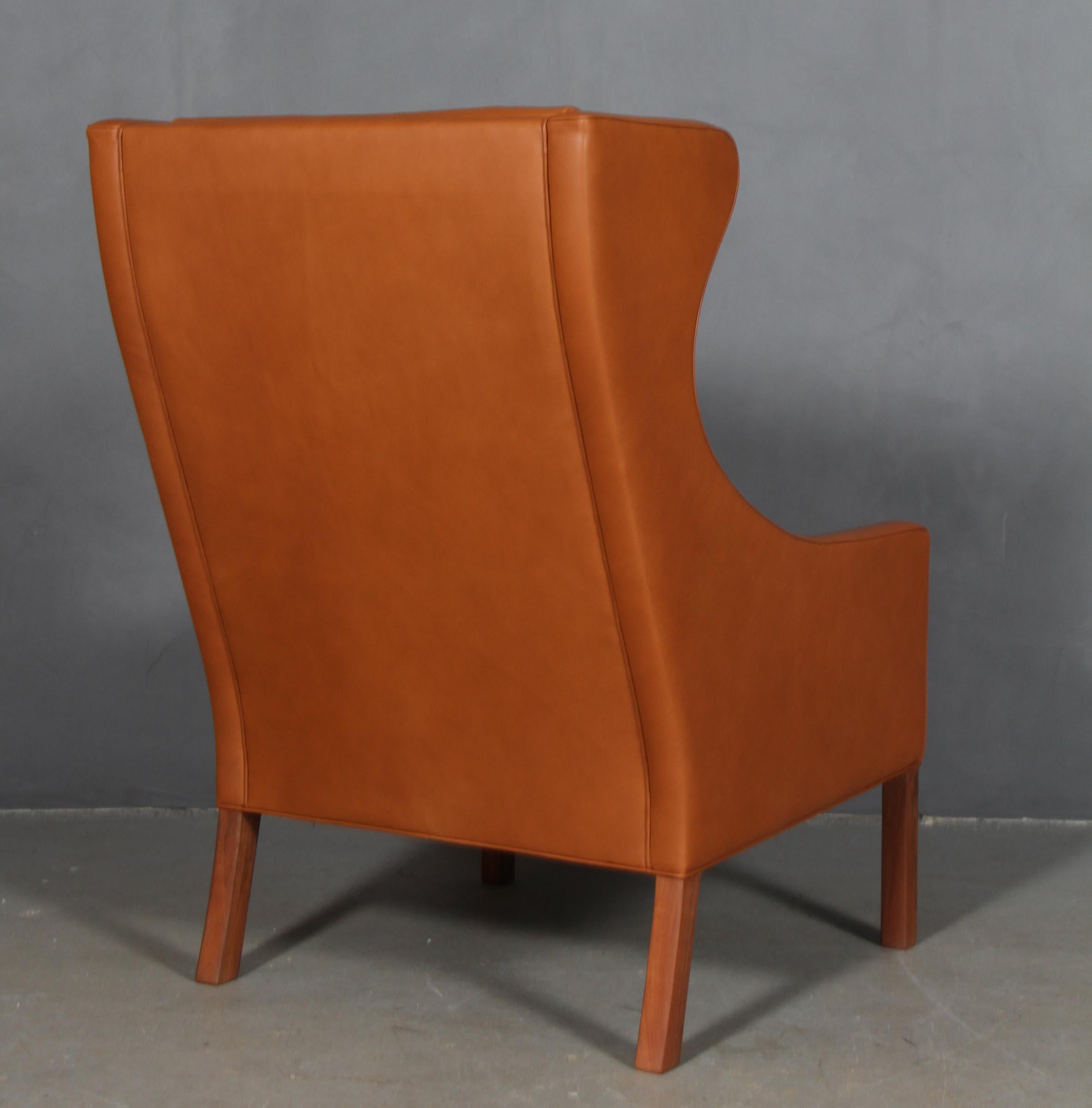 Mid-20th Century Børge Mogensen Wingback Chair with Ottoman