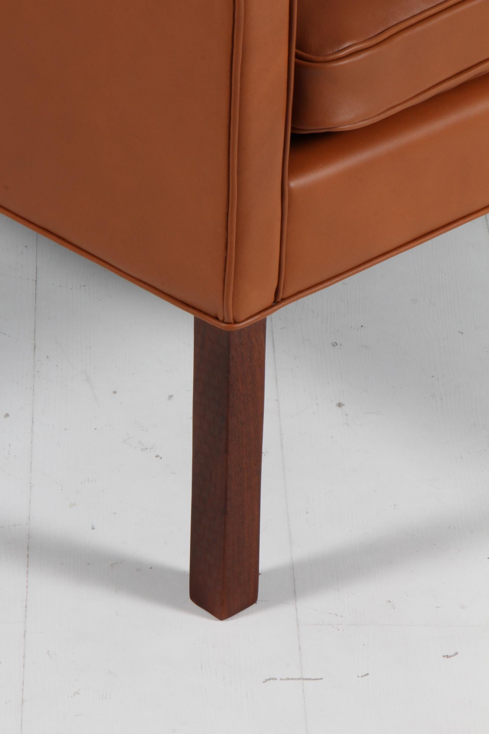 Børge Mogensen Wingback Chair with Ottoman For Sale 2