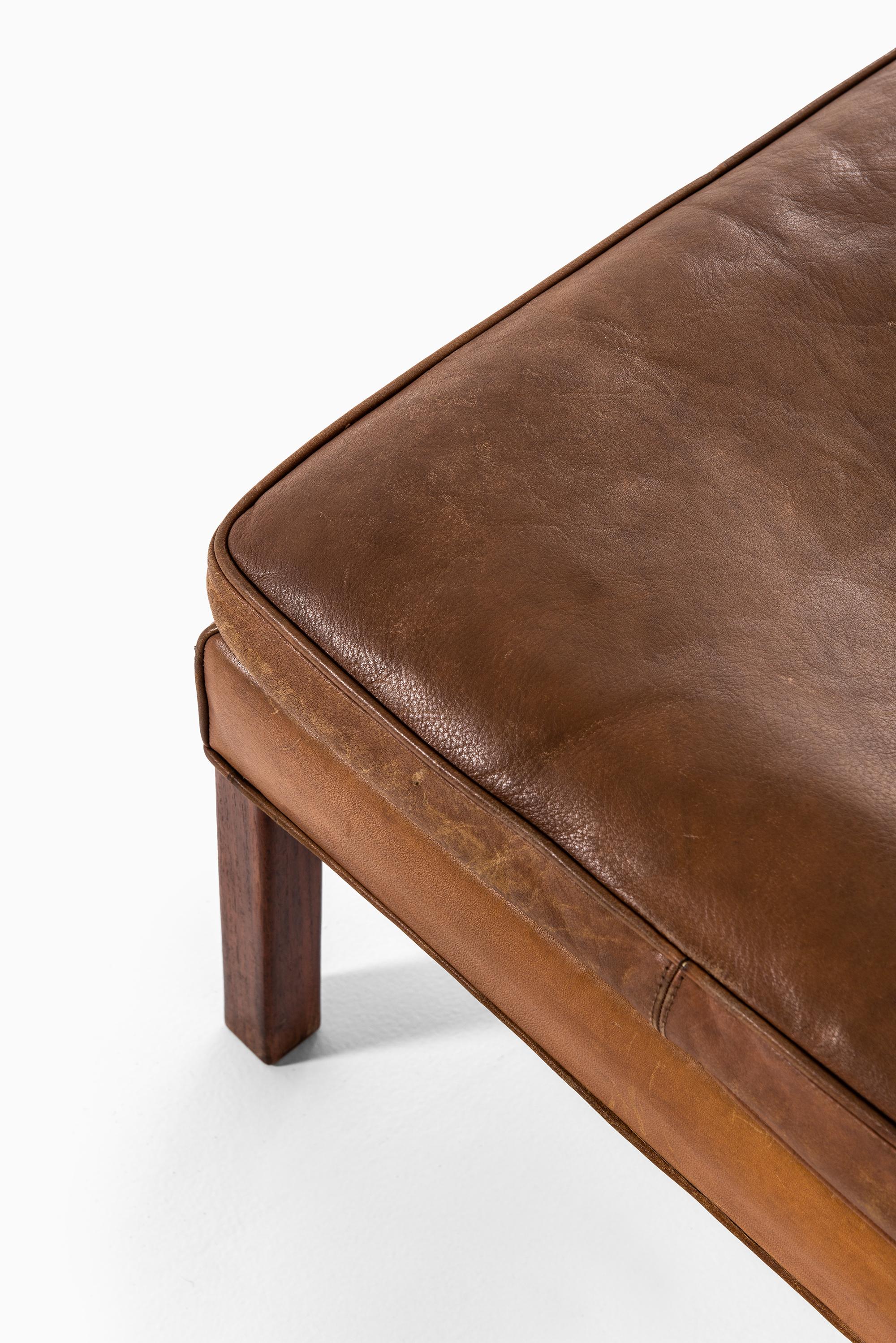 Scandinavian Modern Børge Mogensen Wingback Easy Chair Model 2204 with Stool Model 2202
