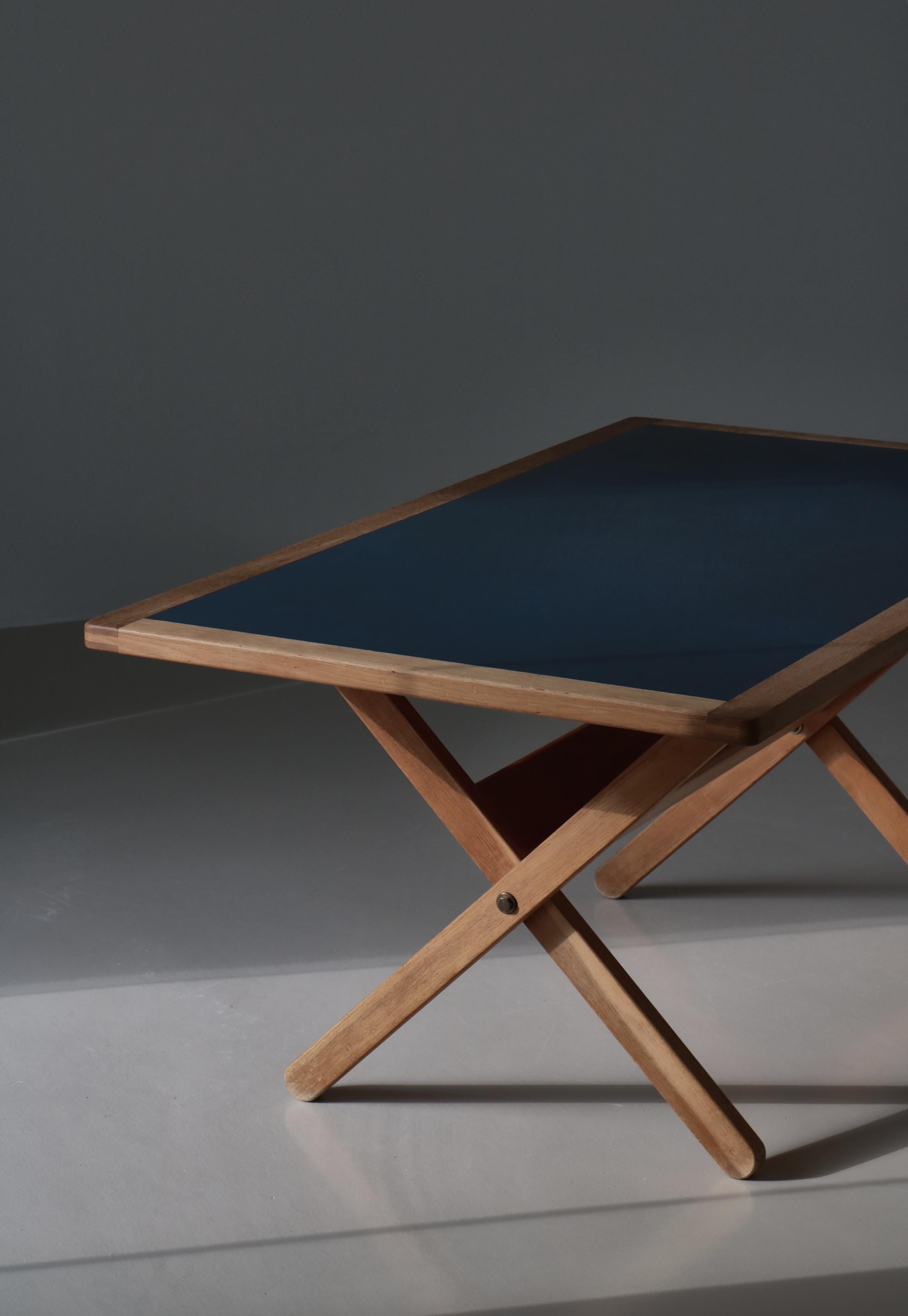 Børge Mogensen Work Desk in Oak & Linoleum by P. Lauritsen, Denmark, 1970s For Sale 13