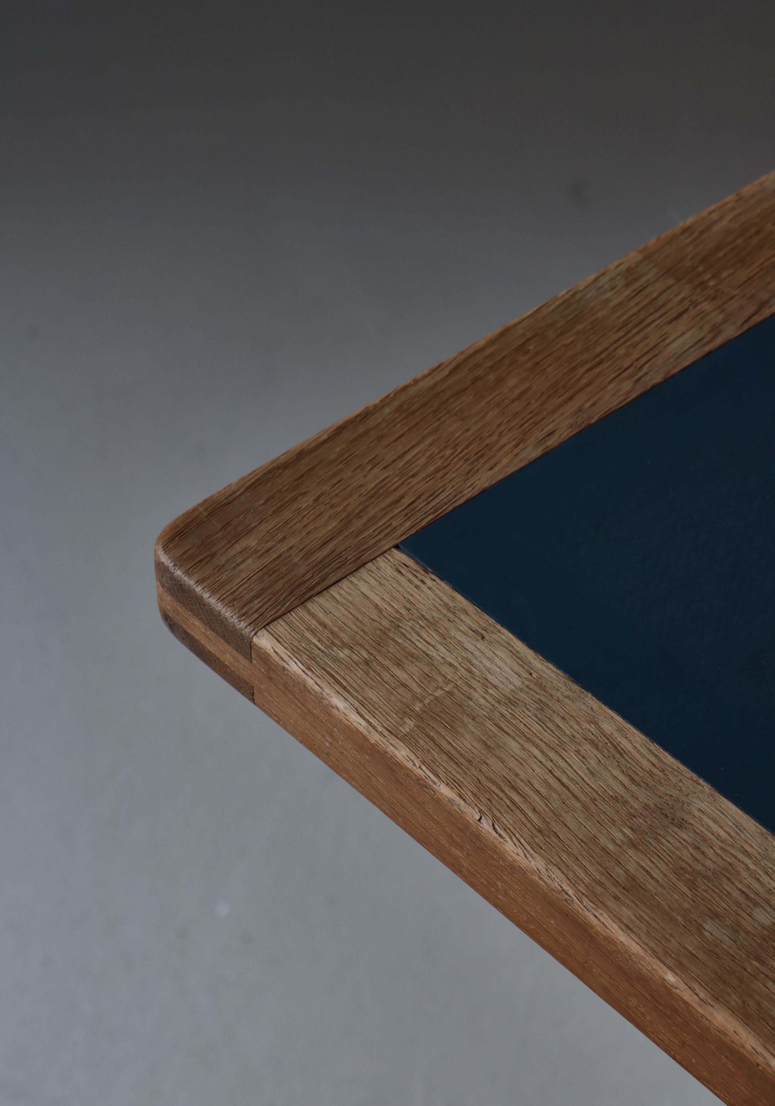Børge Mogensen Work Desk in Oak & Linoleum by P. Lauritsen, Denmark, 1970s In Good Condition For Sale In Odense, DK