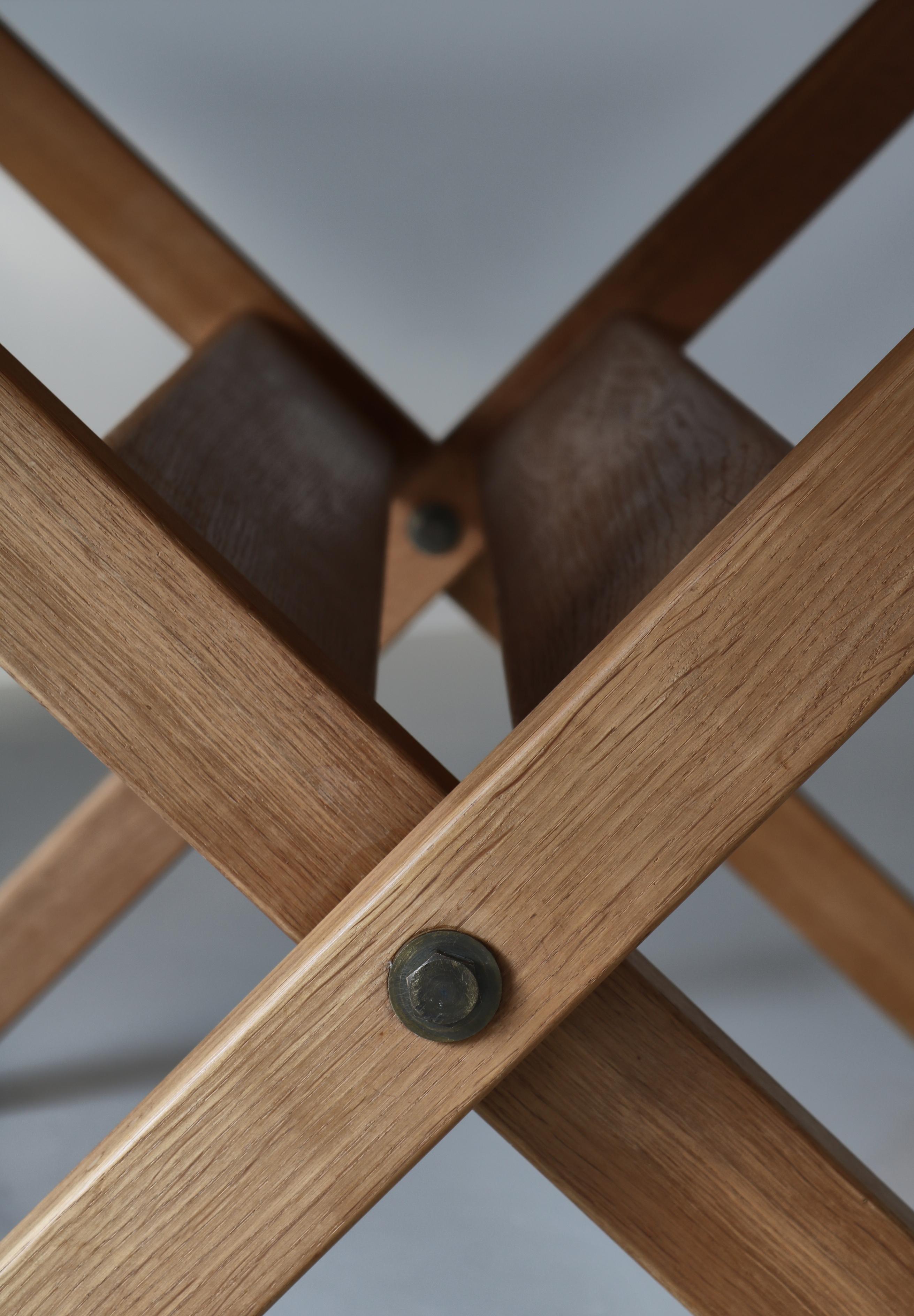 Børge Mogensen Work Desk in Oak & Linoleum by P. Lauritsen, Denmark, 1970s For Sale 1