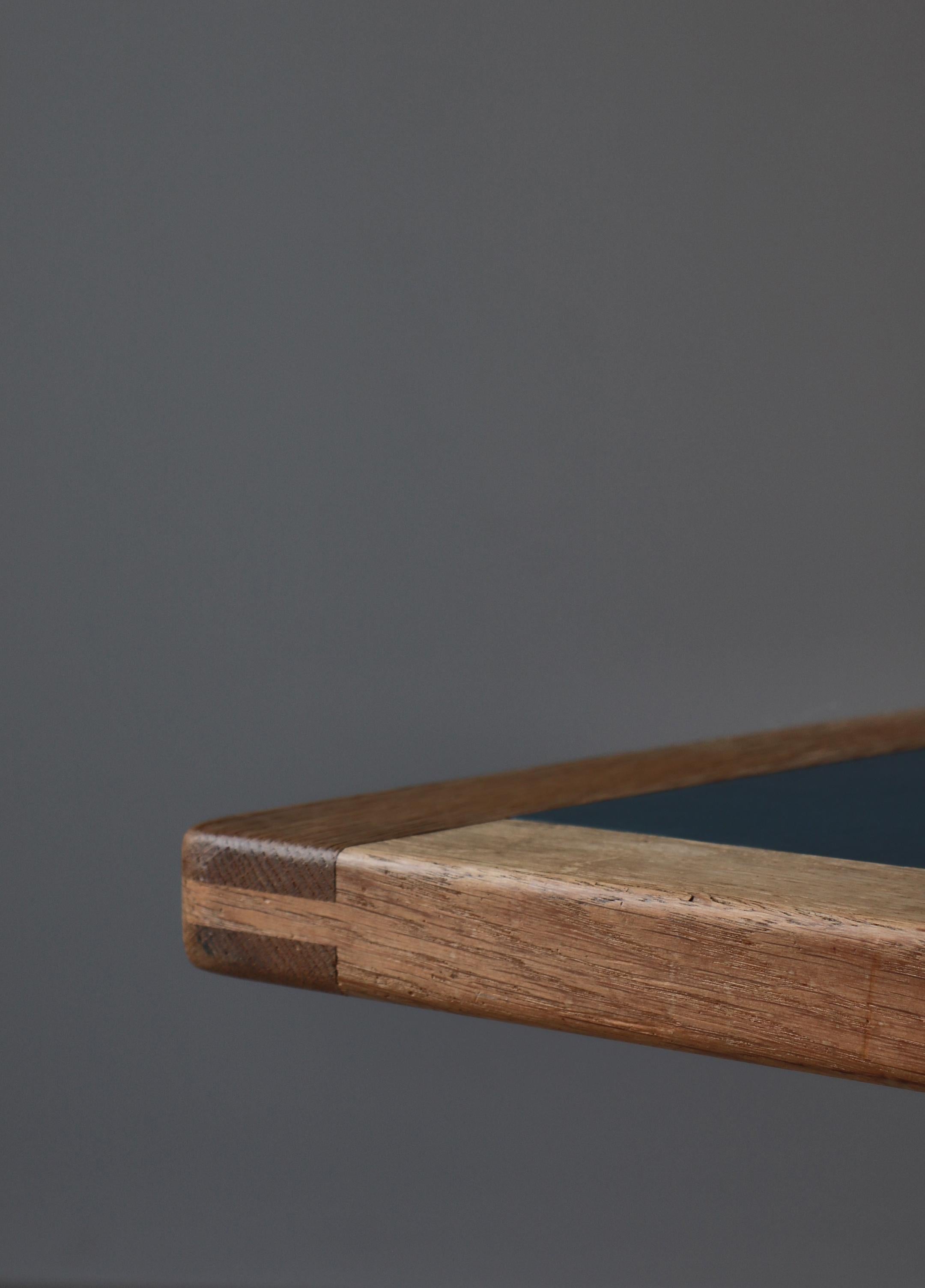 Børge Mogensen Work Desk in Oak & Linoleum by P. Lauritsen, Denmark, 1970s For Sale 3