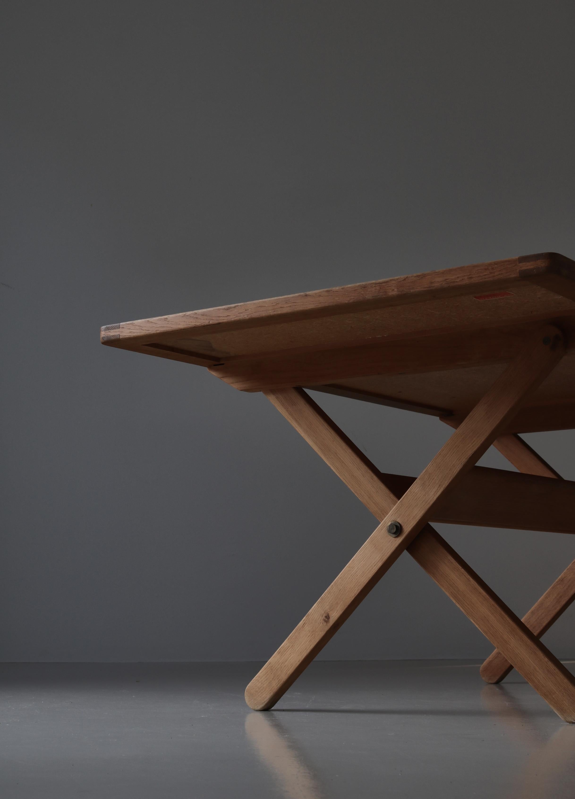 Børge Mogensen Work Desk in Oak & Linoleum by P. Lauritsen, Denmark, 1970s For Sale 4