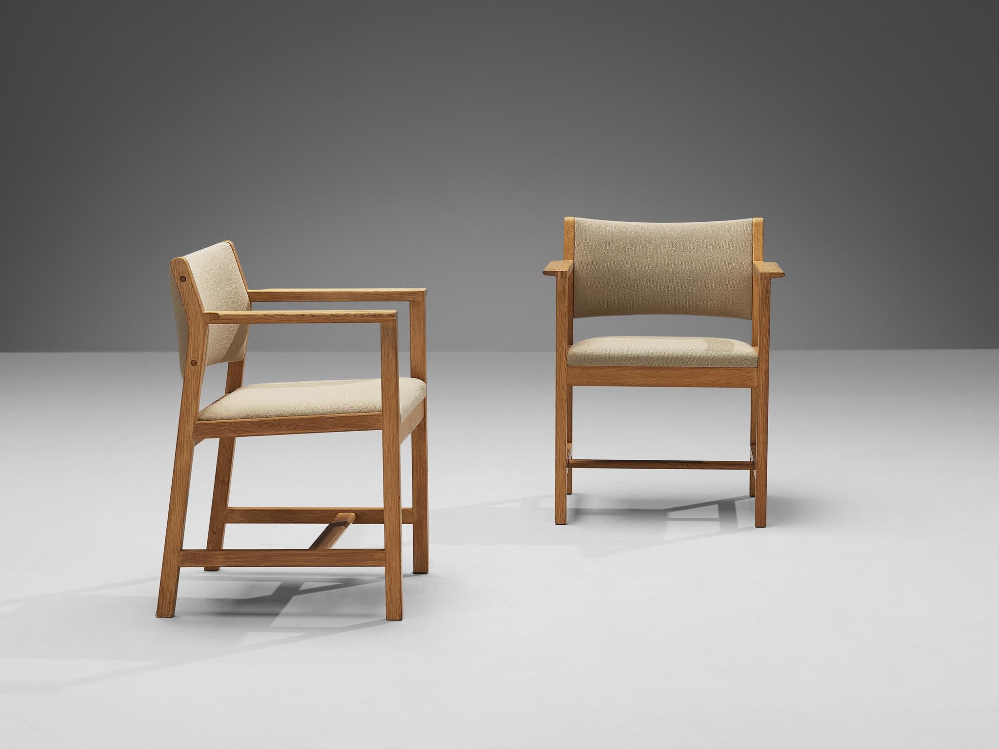 Danish Børge Morgensen for Fredericia Armchairs in Oak  For Sale