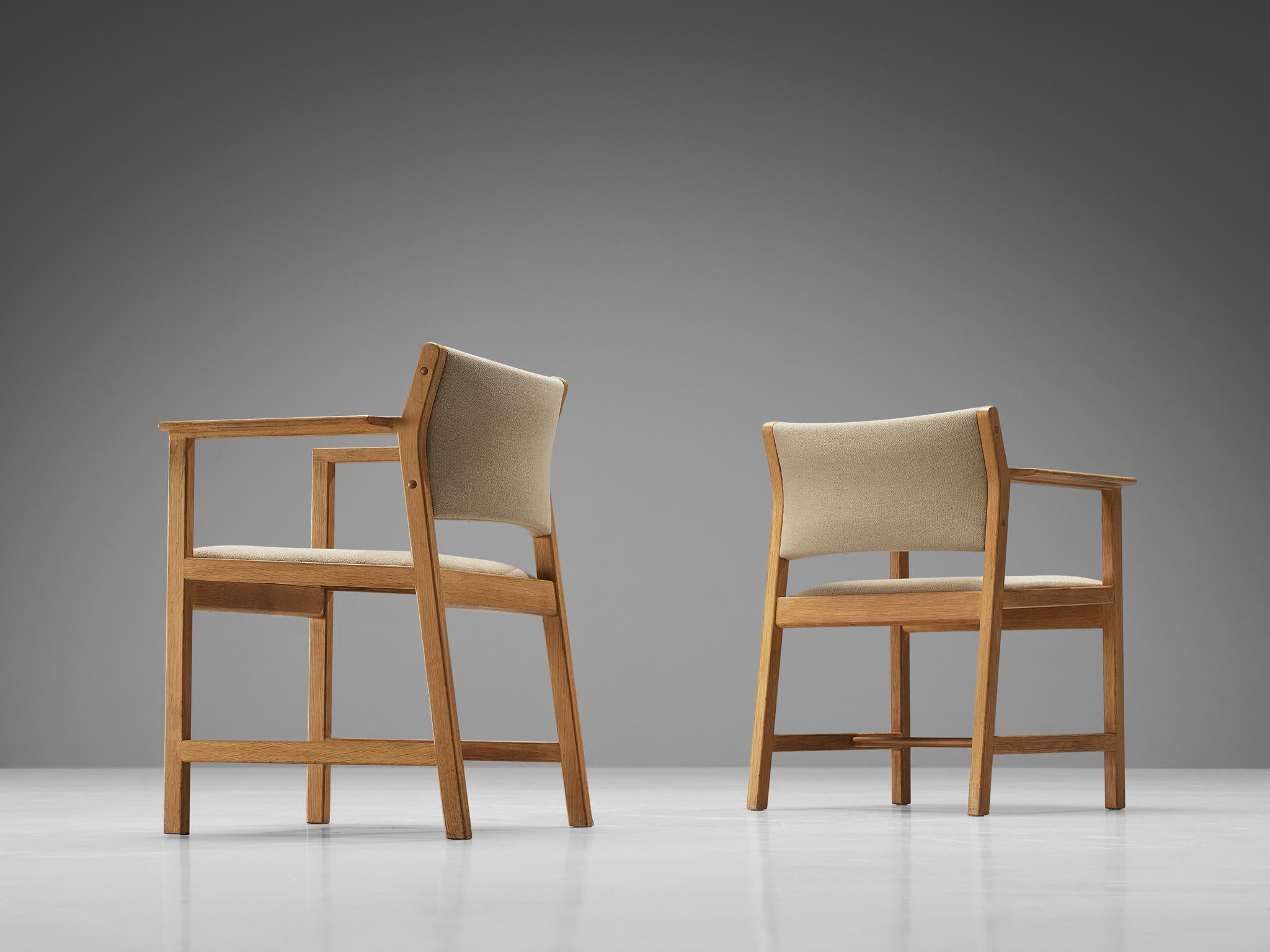 Børge Morgensen for Fredericia Armchairs in Oak  For Sale 1