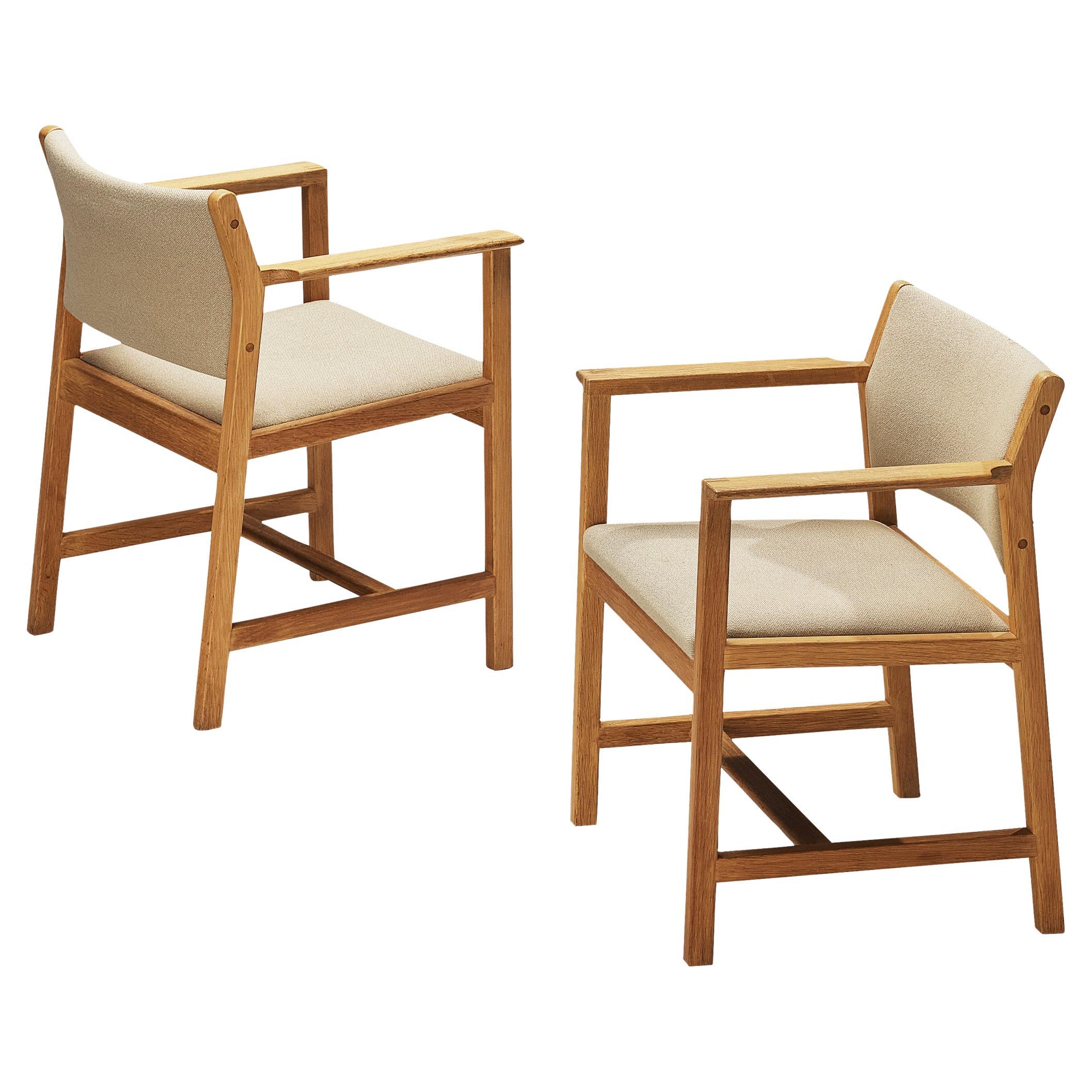 Børge Morgensen for Fredericia Armchairs in Oak  For Sale