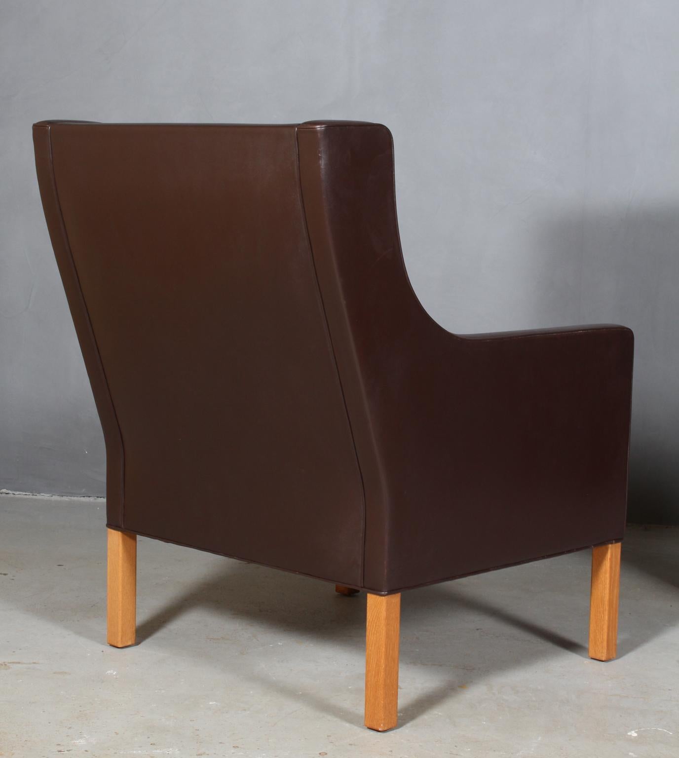 Leather Børge & Peter Mogensen Pair of Lounge Chairs