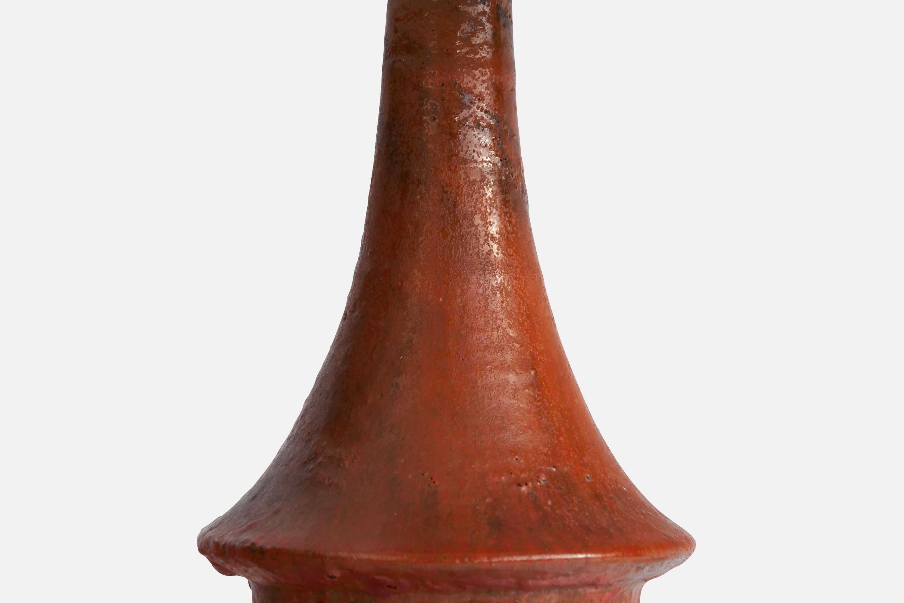 Danish Børge Wernonch, Table Lamp, Stoneware, Denmark, 1940s For Sale
