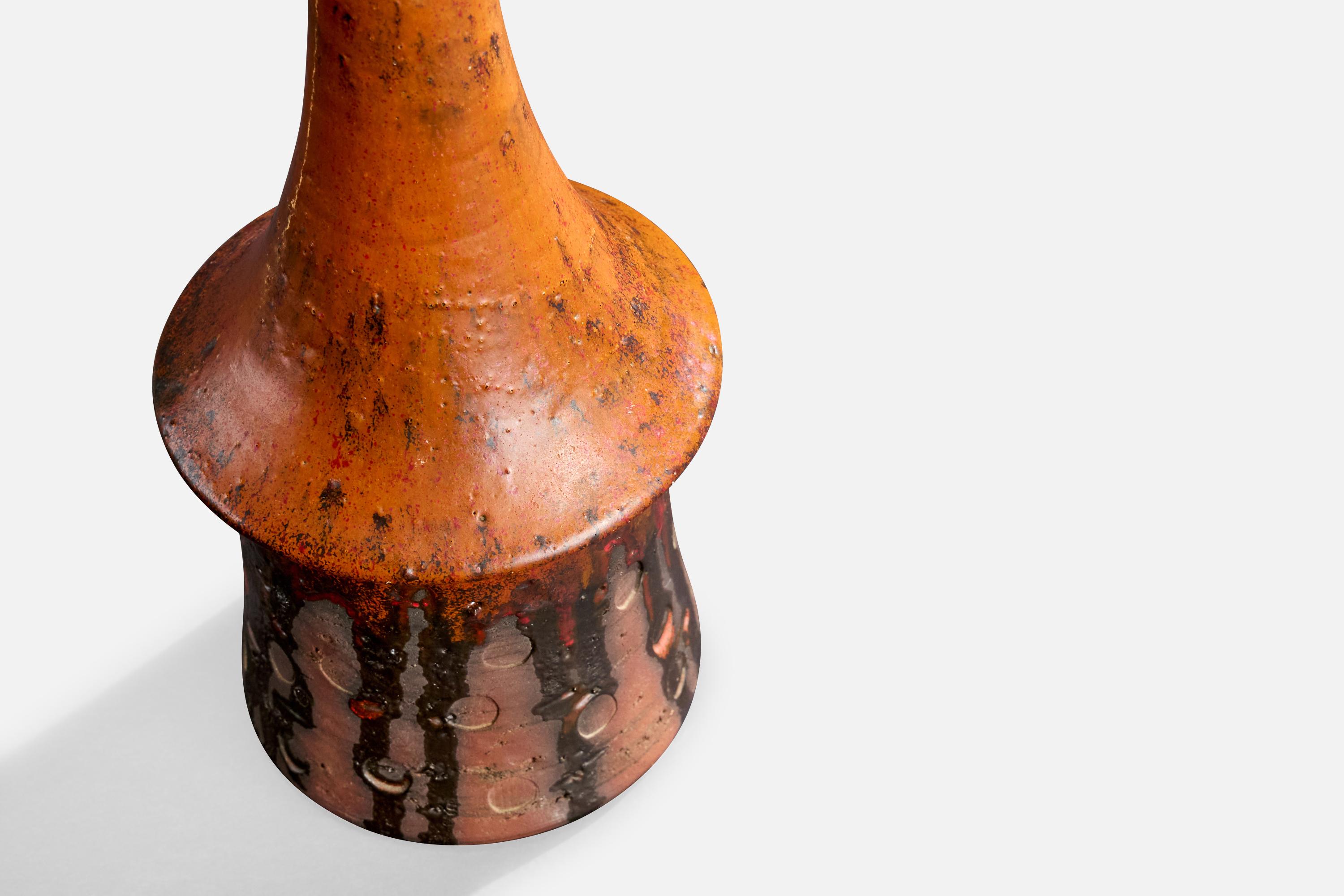 Danish Børge Wernonch, Table Lamp, Stoneware, Denmark, 1940s For Sale