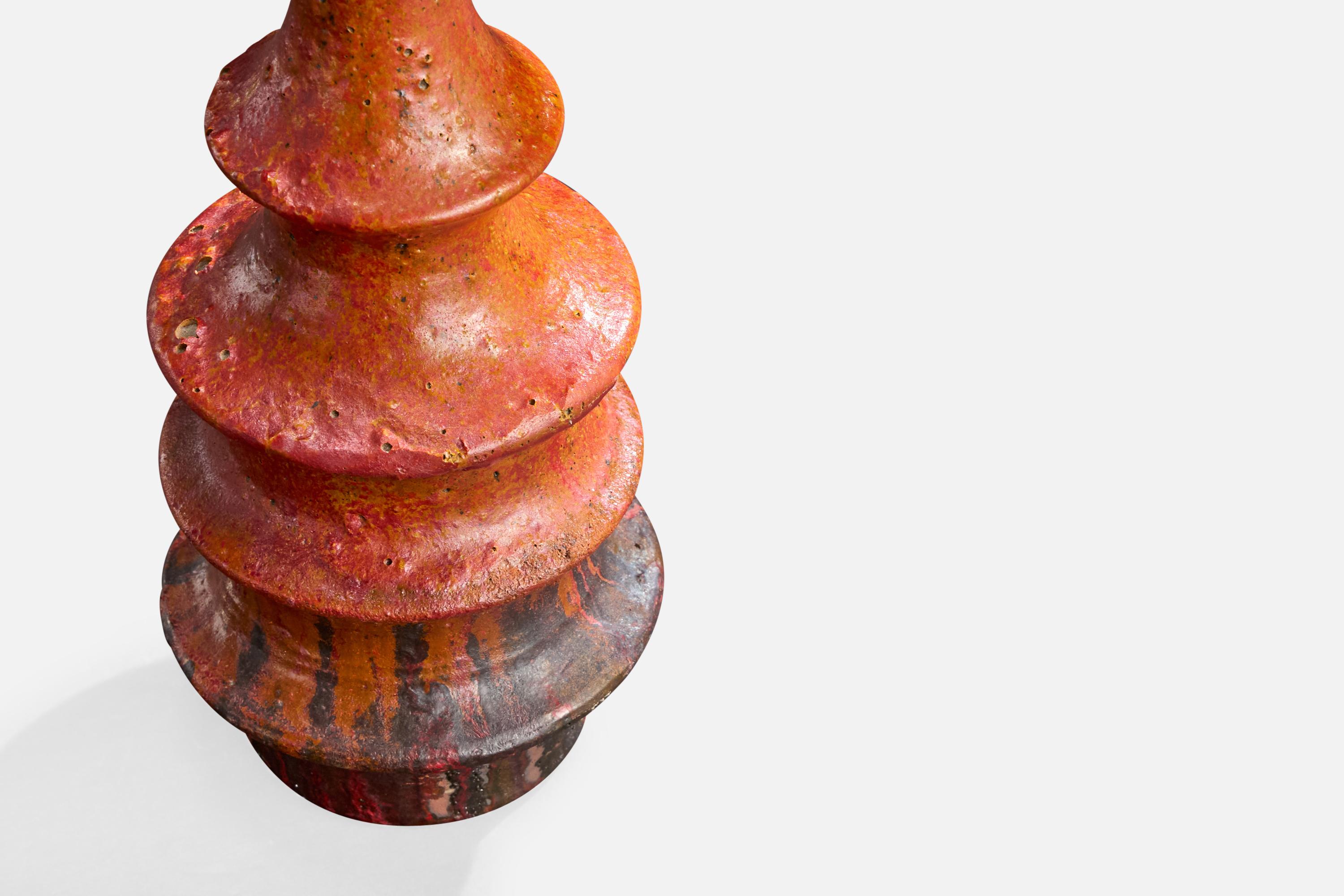 Danish Børge Wernonch, Table Lamp, Stoneware, Denmark, 1940s