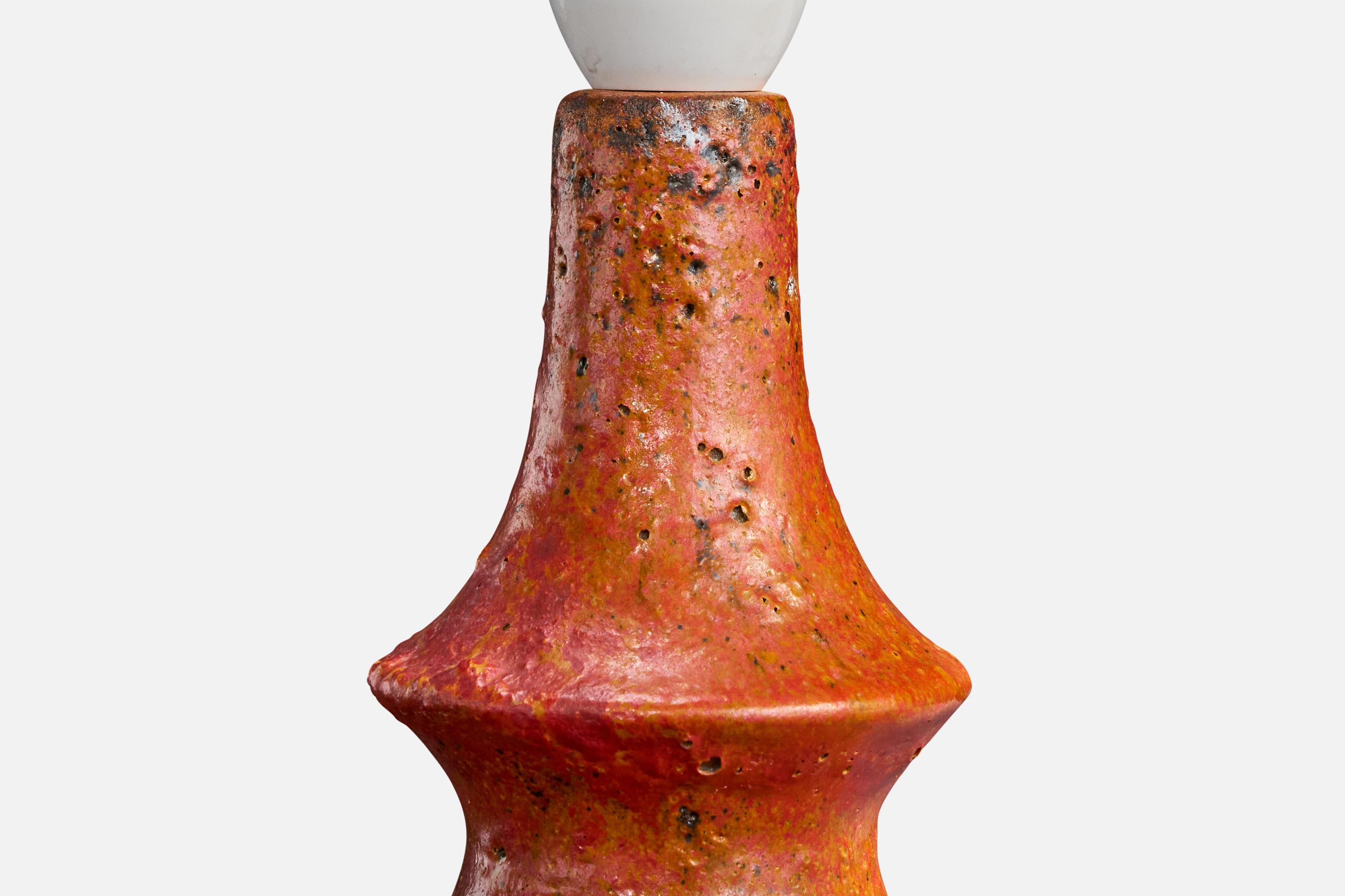 Børge Wernonch, Table Lamp, Stoneware, Denmark, 1940s In Good Condition In High Point, NC