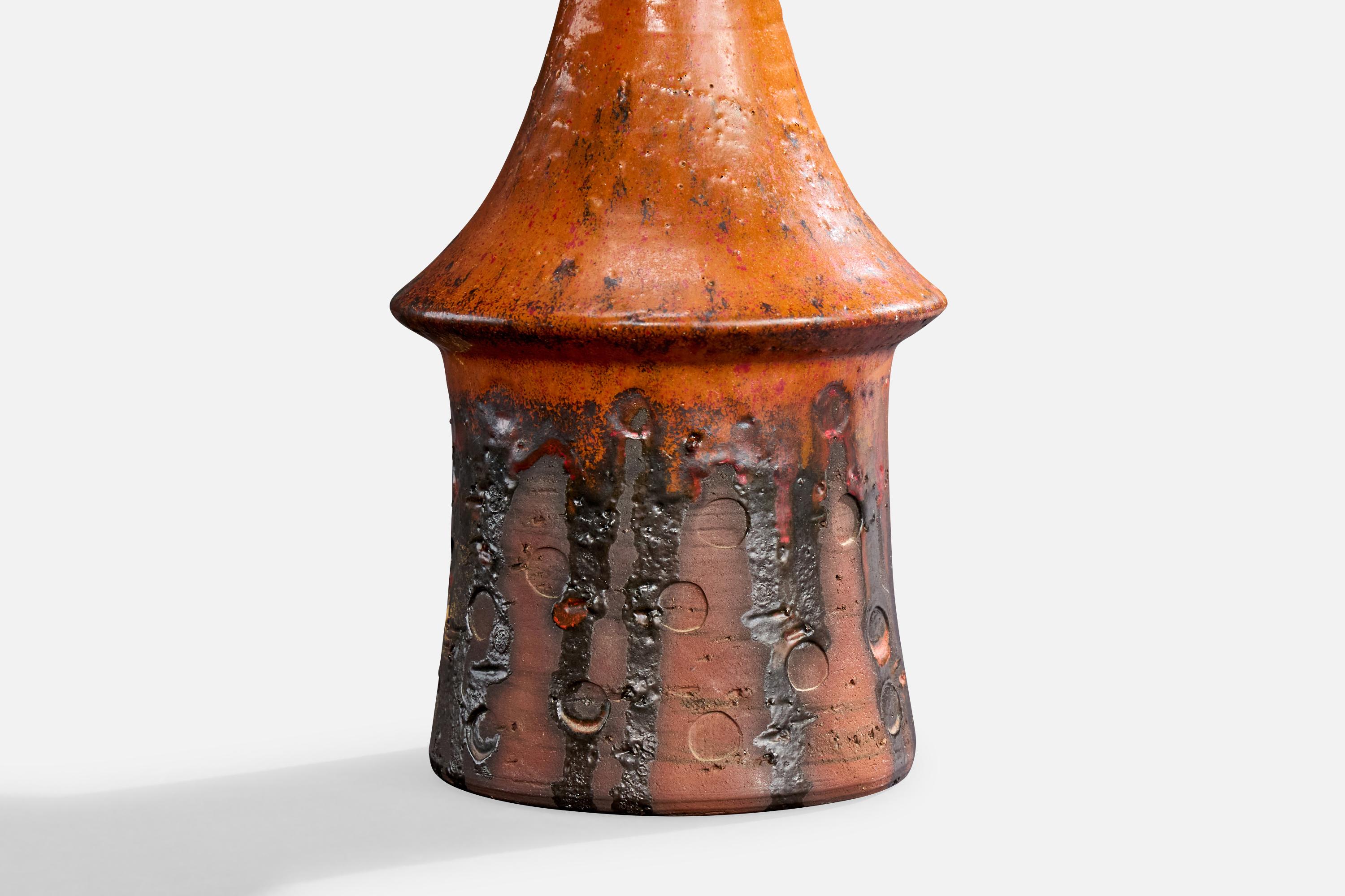 Mid-20th Century Børge Wernonch, Table Lamp, Stoneware, Denmark, 1940s For Sale