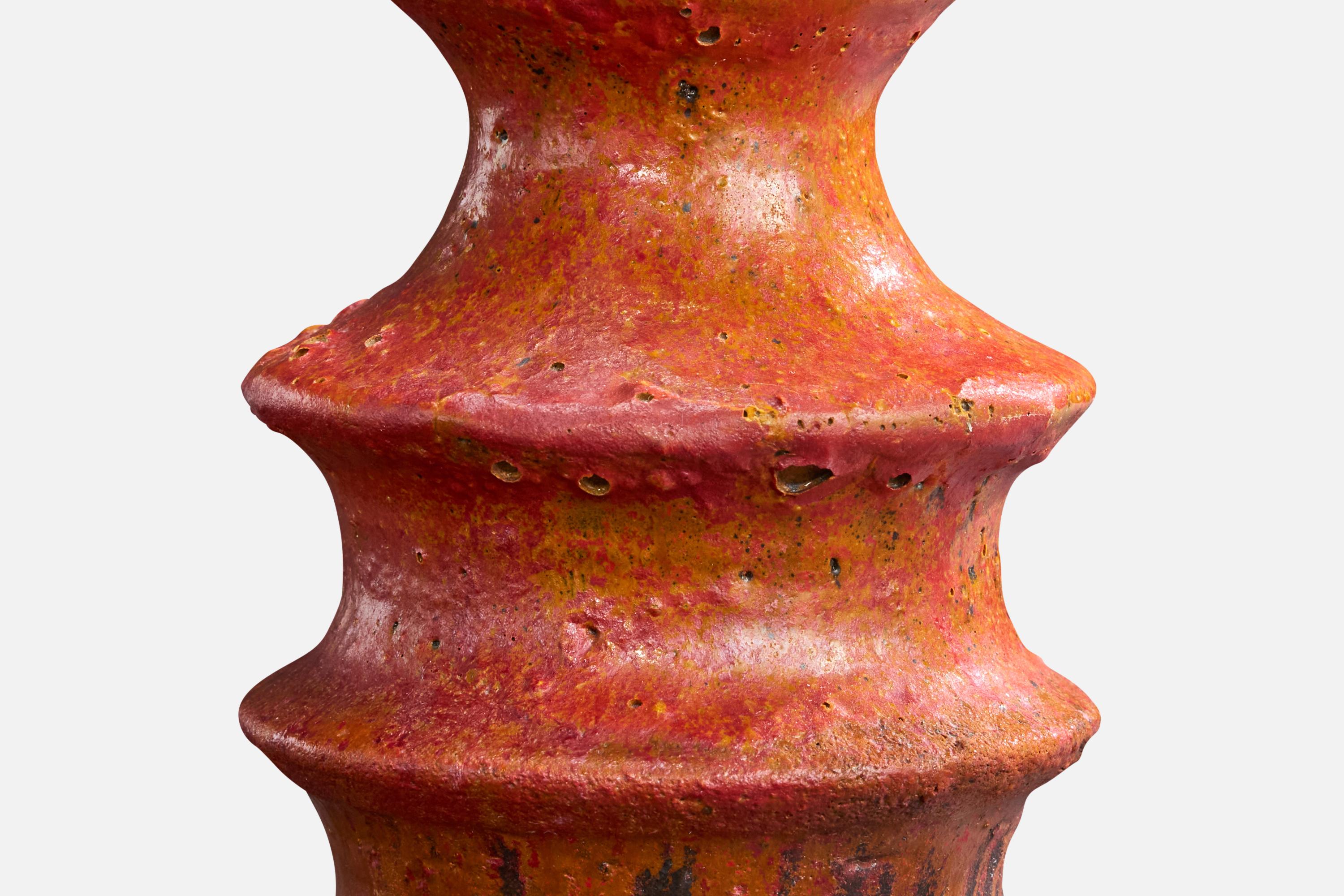 Mid-20th Century Børge Wernonch, Table Lamp, Stoneware, Denmark, 1940s