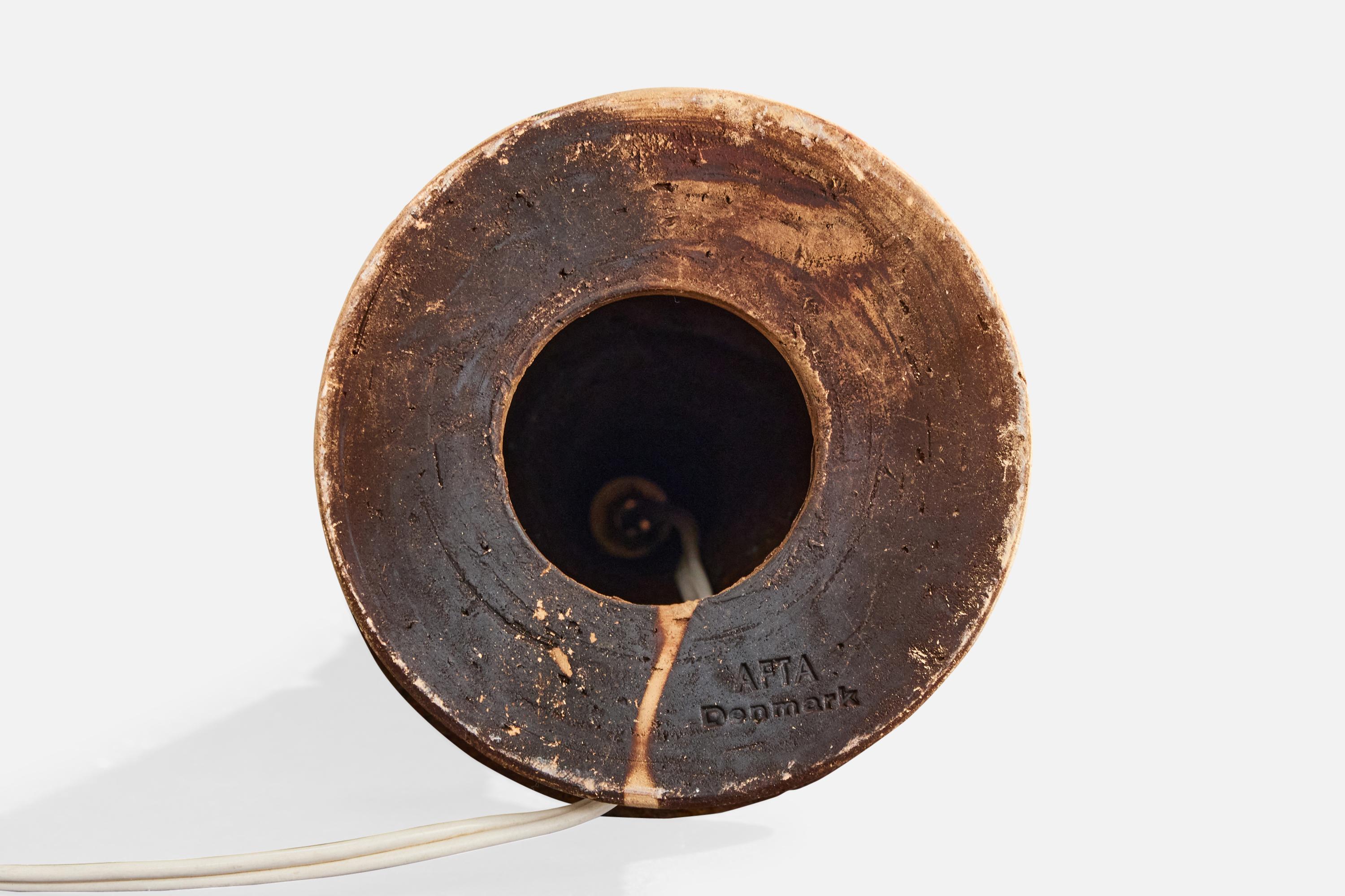 Børge Wernonch, Lámpara de sobremesa, Gres, Dinamarca, Década de 1940 en venta 1