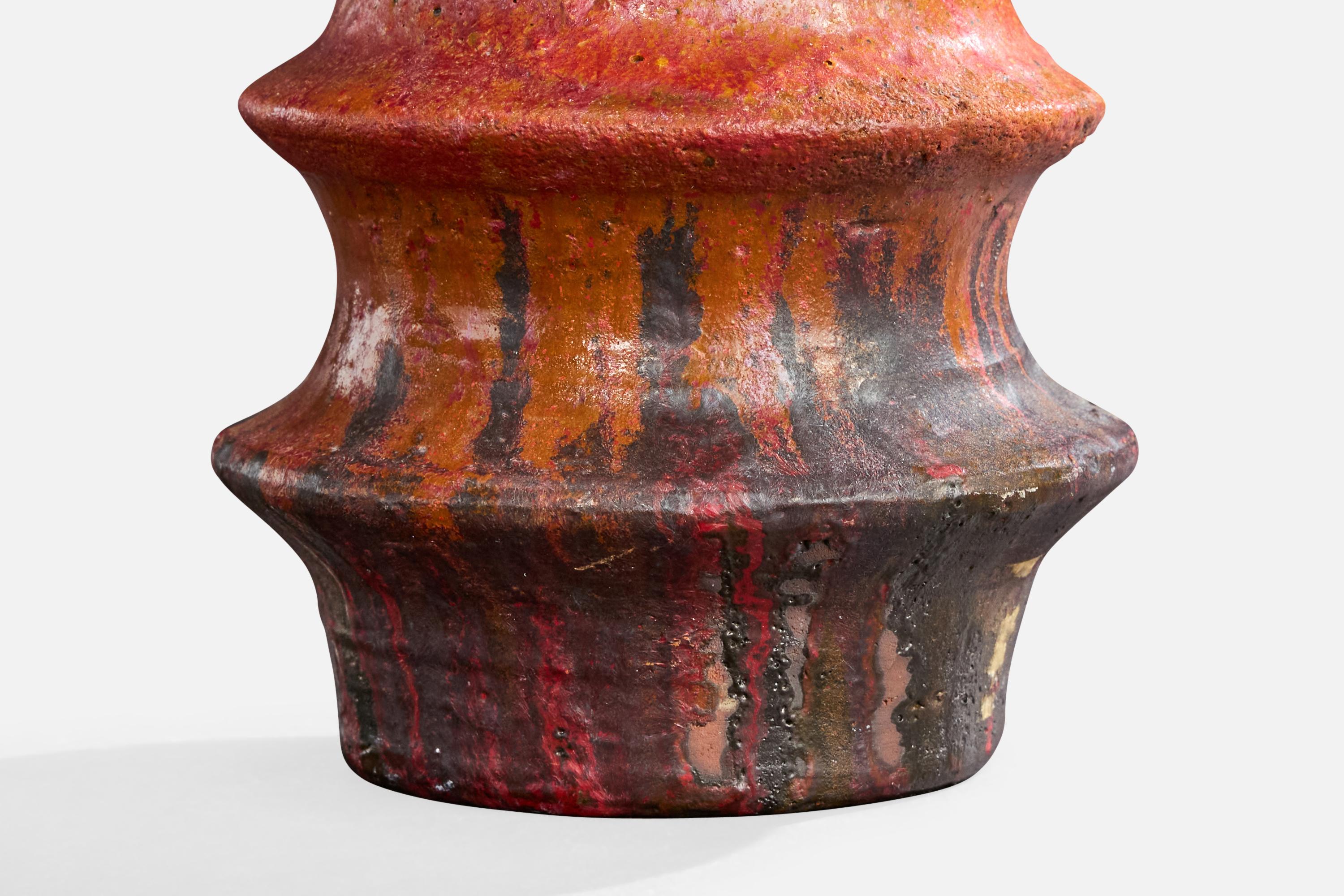 Børge Wernonch, Table Lamp, Stoneware, Denmark, 1940s 1