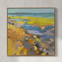 "Scoperta" Paesaggio astratto dipinto a olio