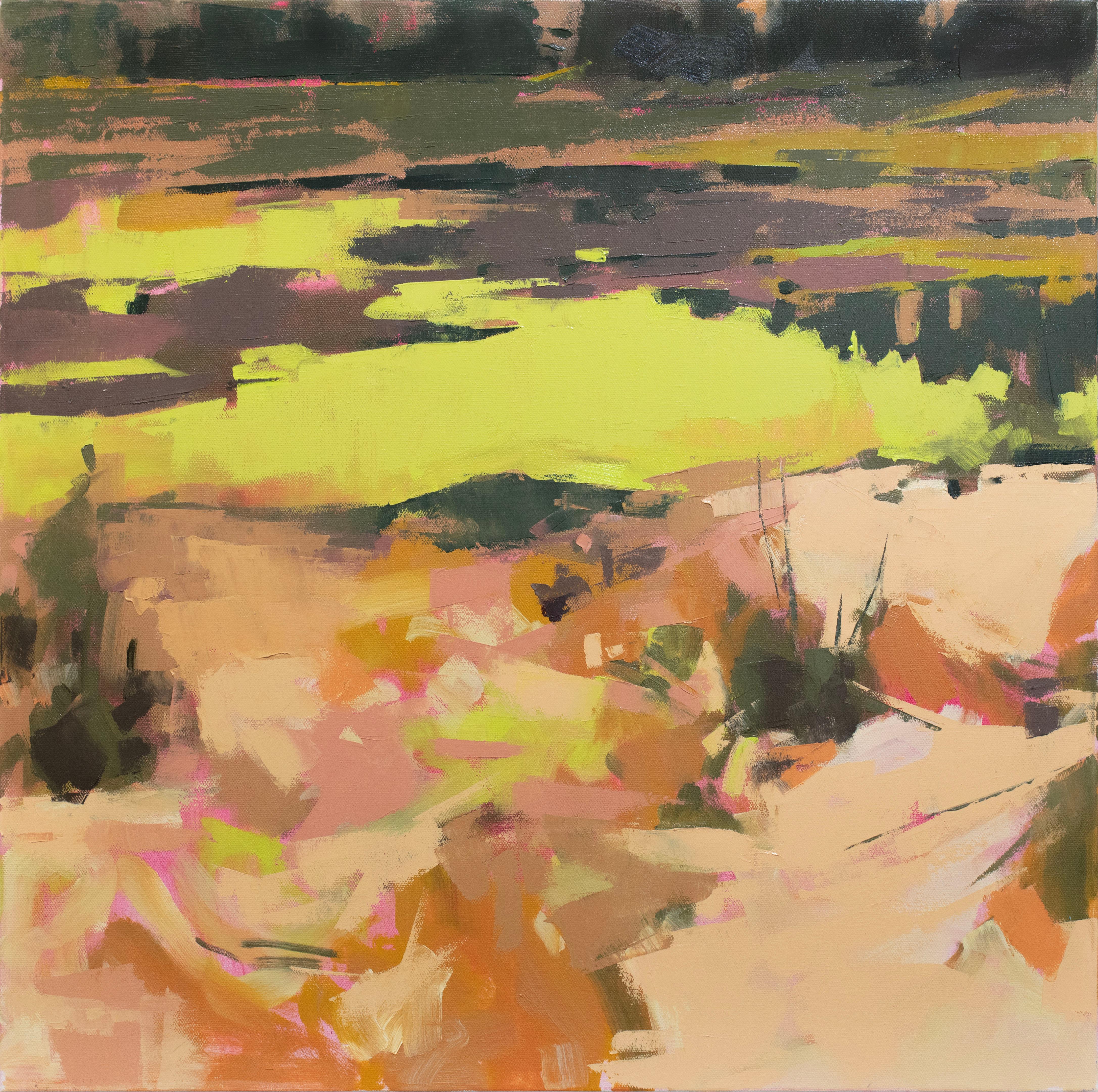 Peinture à l'huile de paysage abstraite Radiate - Impressionnisme Painting par Bri Custer