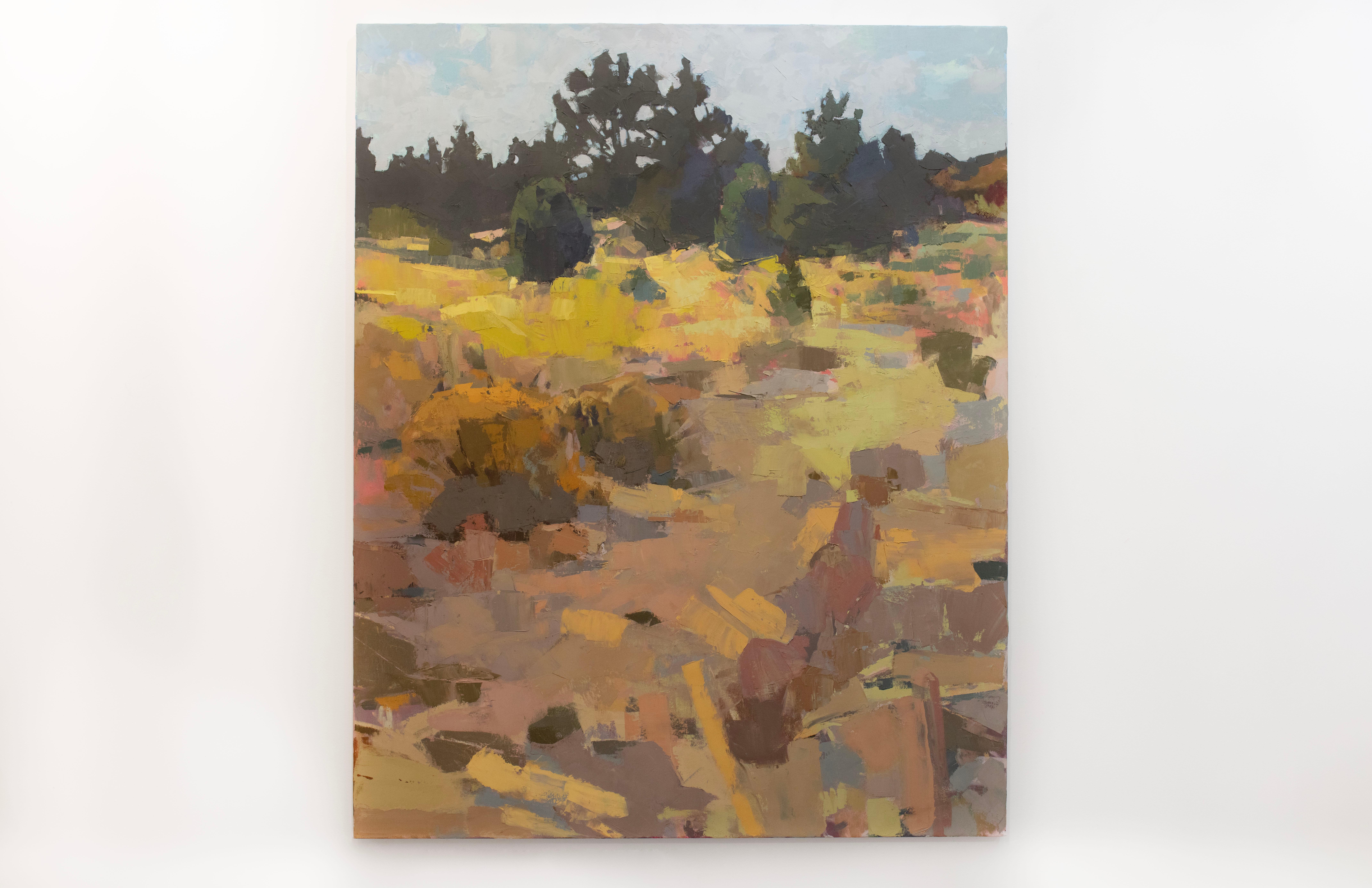 "Pittura ad olio di un paesaggio astratto "A corto di aspettative