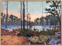 sky bri oil "Wait, " Abstract Landscape Oil Painting