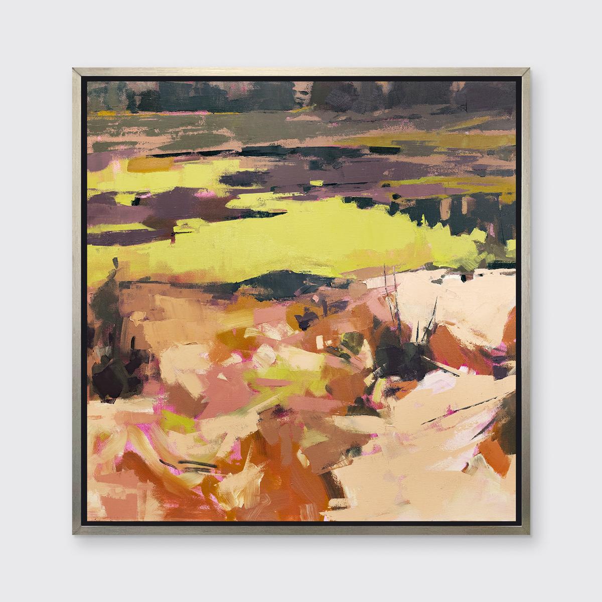 Abstract Print Bri Custer - Impression encadrée édition limitée « Radiate », 48" x 48"
