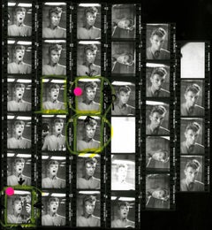 Vintage David Bowie 1991 contact sheet by Brian Aris