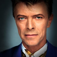 Portrait de David Bowie par Brian Aris, tirage limité signé et encadré.