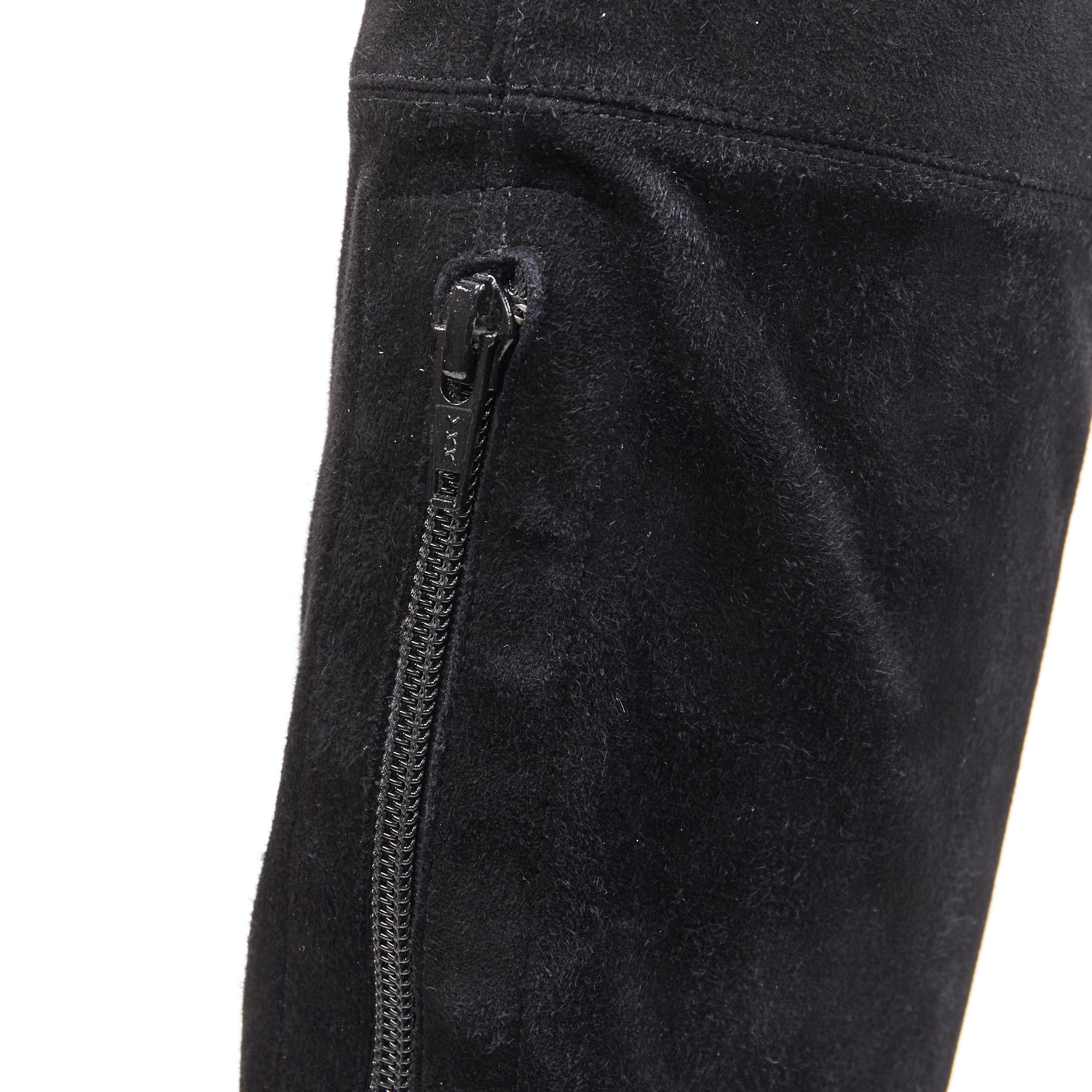 BRIAN ATWOOD black suede leather platform high heel thigh high boot EU38 3