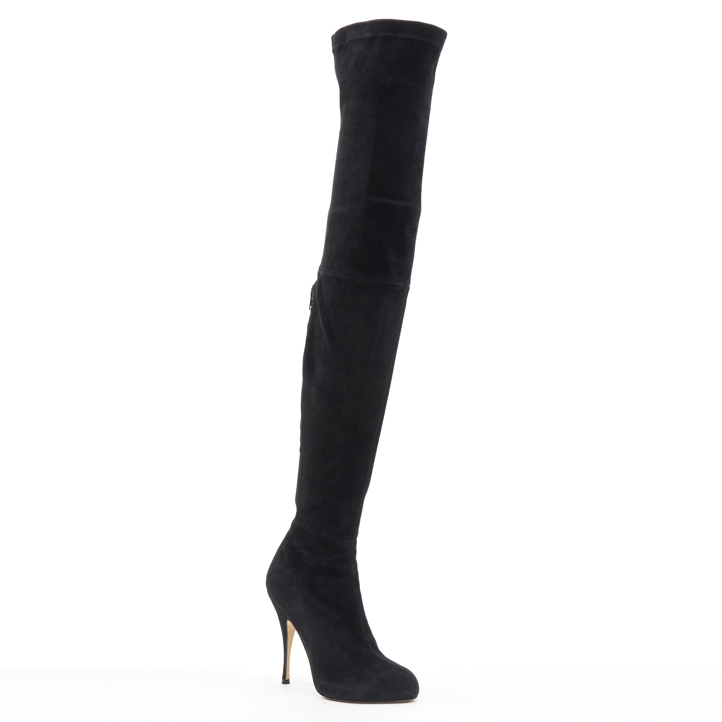 BRIAN ATWOOD black suede leather platform high heel thigh high boot EU38 
Reference: GIYG/A00120 
Brand: Brian Atwood 
Material: Suede 
Color: Black 
Pattern: Solid 
Closure: Zip 
Extra Detail: Thigh high boots. 
Made in: Italy 


CONDITION: