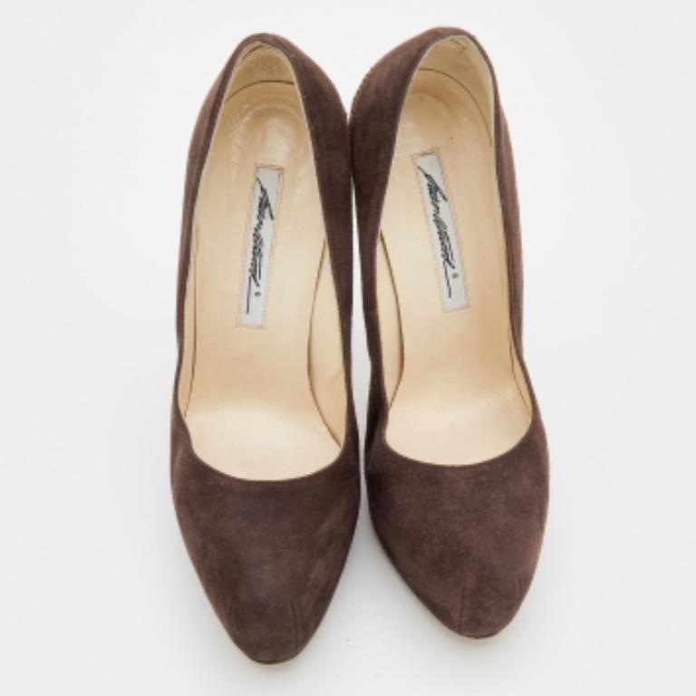 Brian Atwood Bombas de plataforma de ante marrón 38 Negro en venta