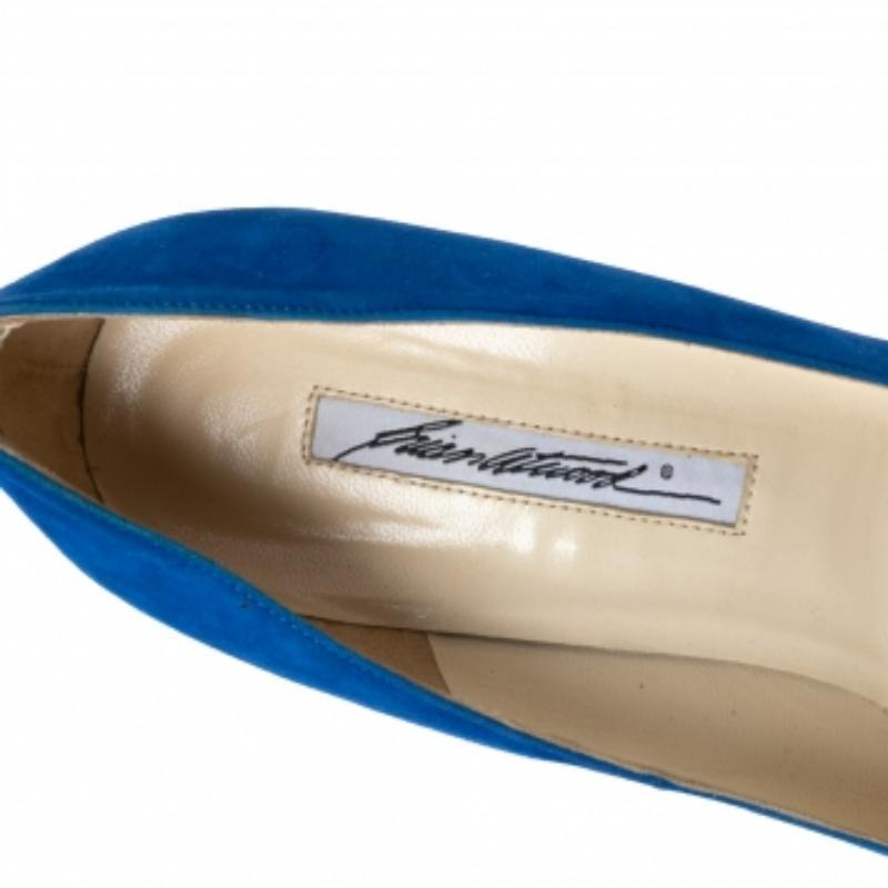 Brian Atwood Escarpins à plateforme Maniac bleu roi taille 38,5 Pour femmes en vente