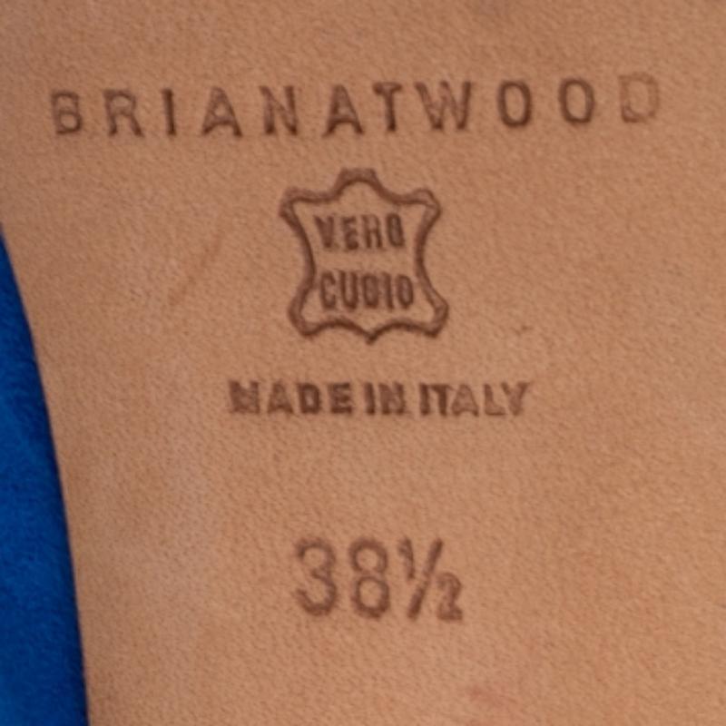 Brian Atwood Escarpins à plateforme Maniac bleu roi taille 38,5 en vente 1