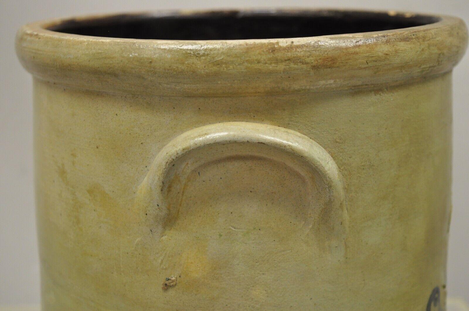 Pottery Brian B. Bosworth Hartford CT Stoneware 2 Gallon Crock Pot with Blue Bird