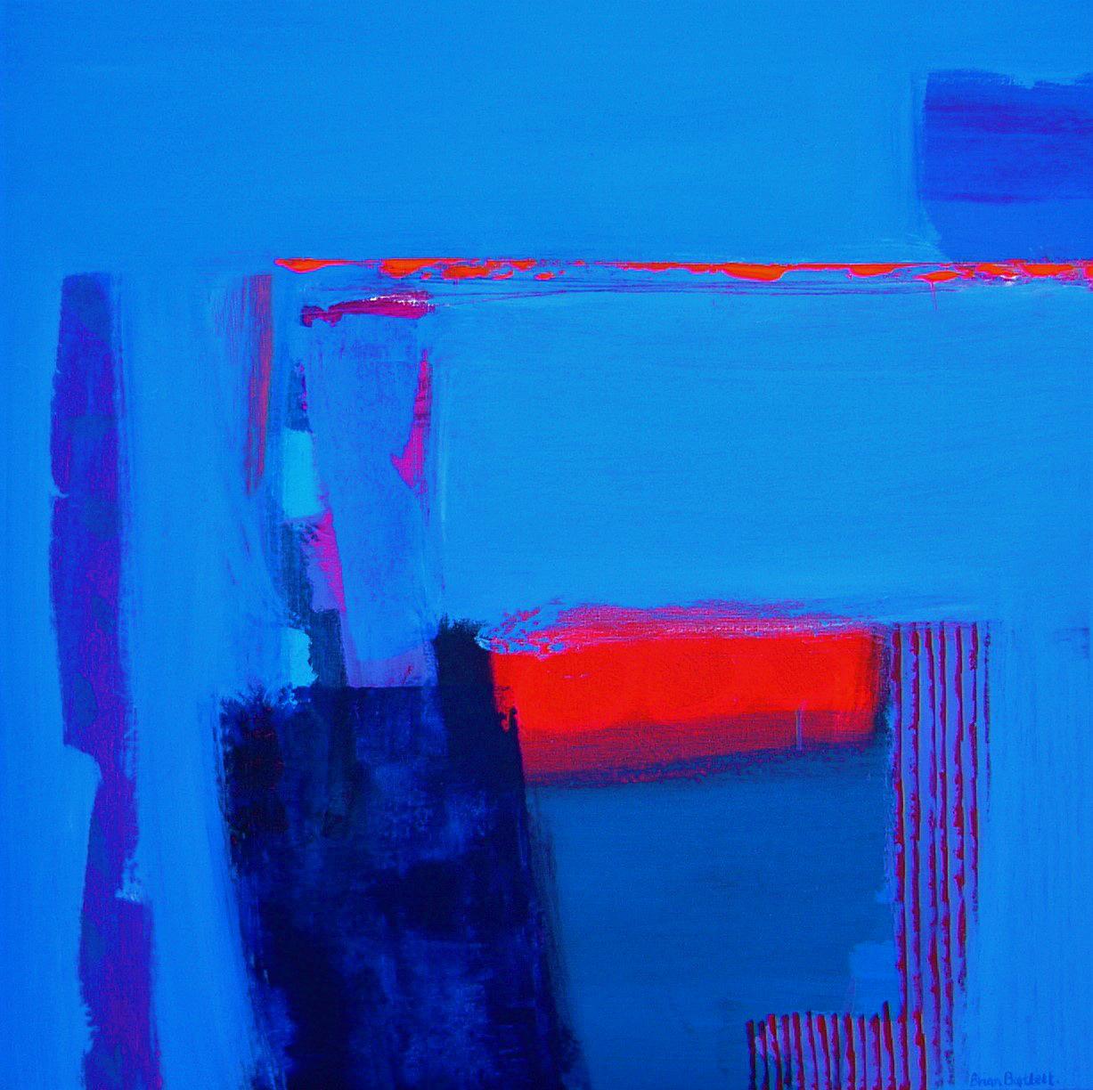 Brian Bartlett Jazz contemporary red and blue abstract painting