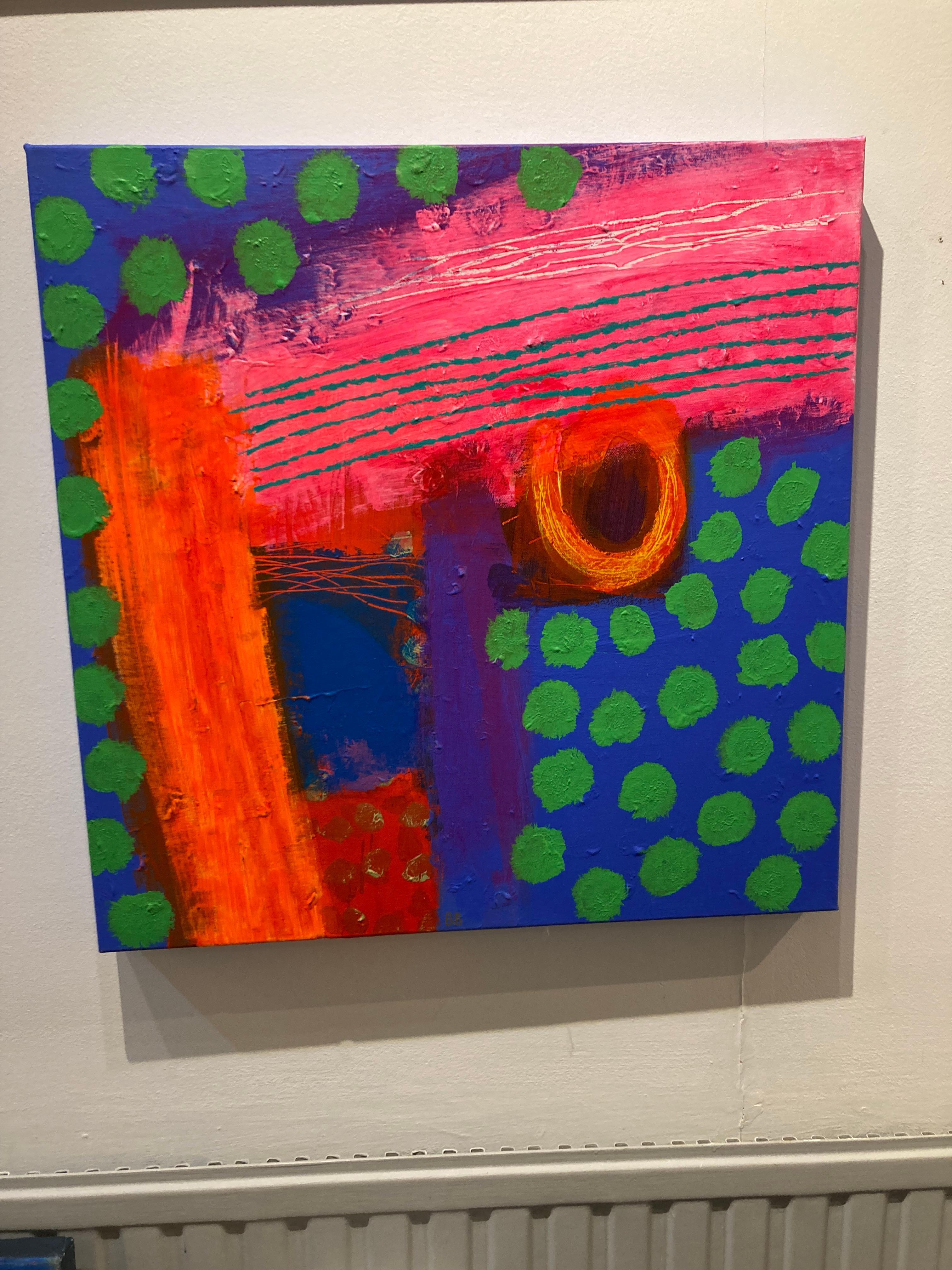 Quo Vardis - Arte contemporanea colorata e astratta: Pittura acrilica su tela - Painting di Brian Bartlett
