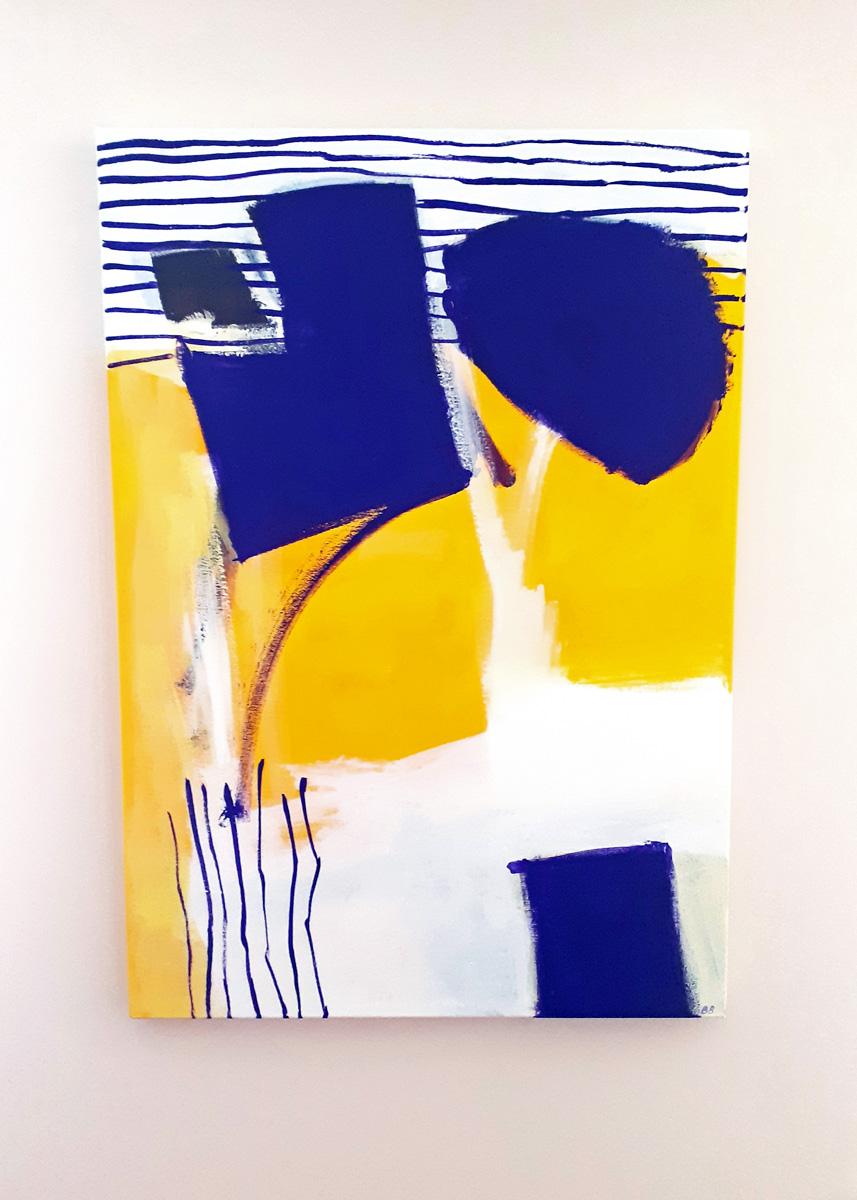 Rumba (dittico) - dittico astratto contemporaneo di pittura acrilica su tela - Painting Astratto di Brian Bartlett