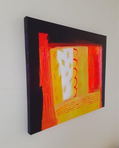 Sinbad's Voyage - zeitgenössisches abstraktes farbiges Acrylgemälde