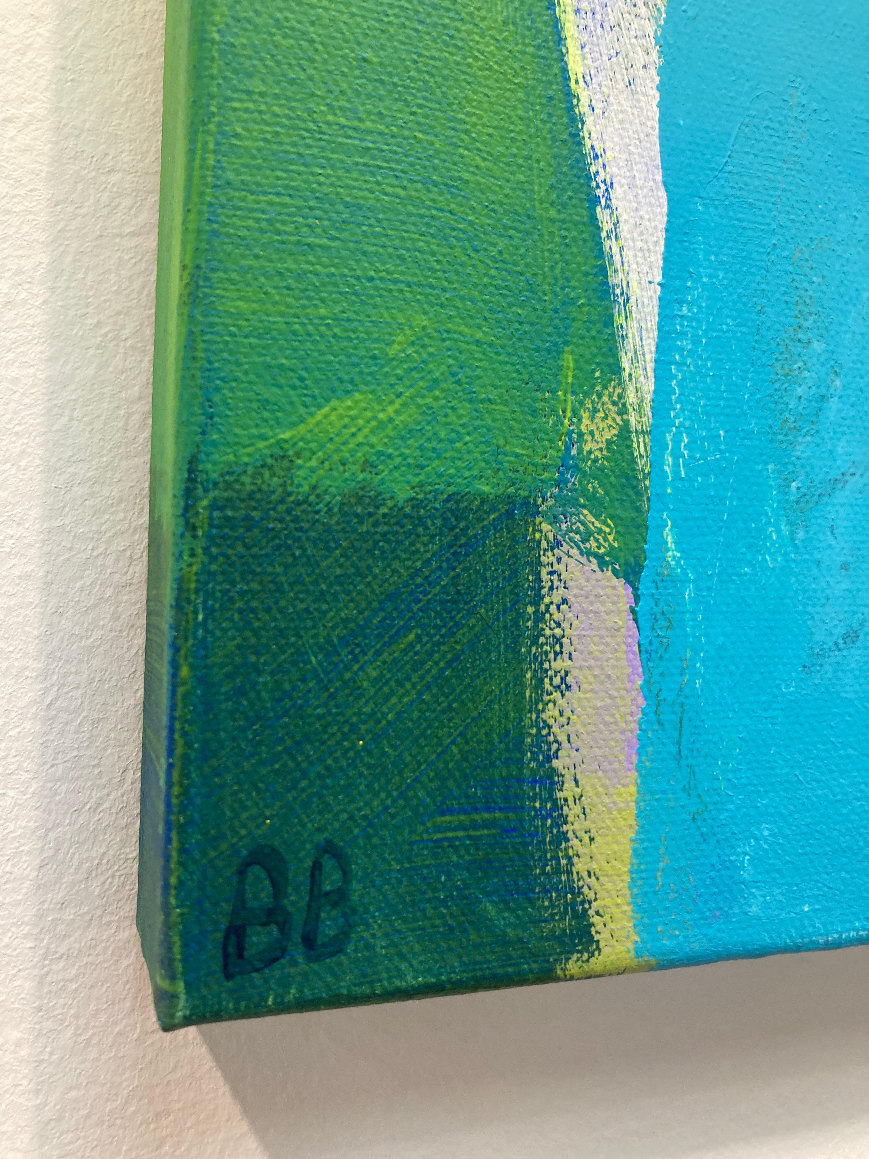 Tahití - pintura acrílica abstracta contemporánea, colorista y atrevida en venta 3